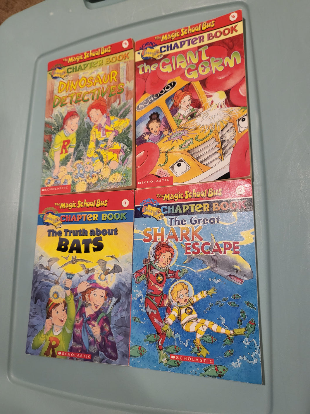 4-Magic School Bus Bks: Dino,Germ,Bats,SharkEsc
