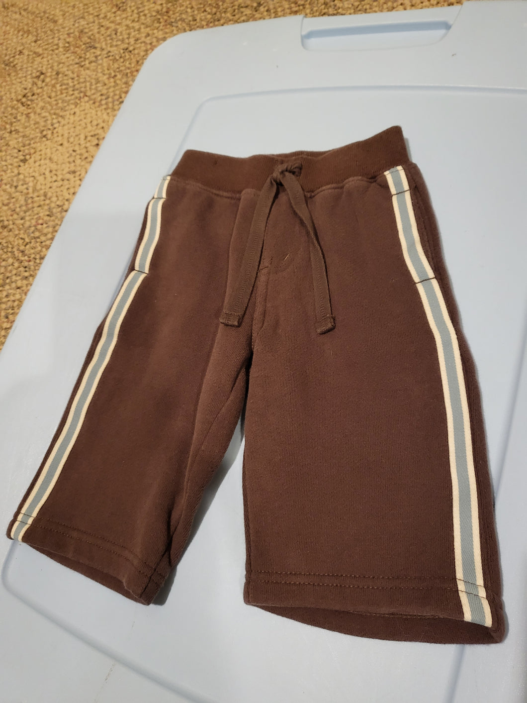 Gymboree Brwn SweatPants Blue Stripe, 3 Pkts - size 3-6 Months