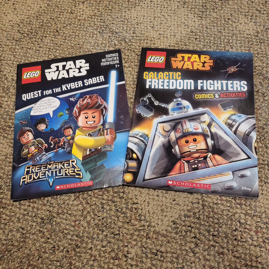 2 Lego Star Wars Books Galactic Freedom Fighter