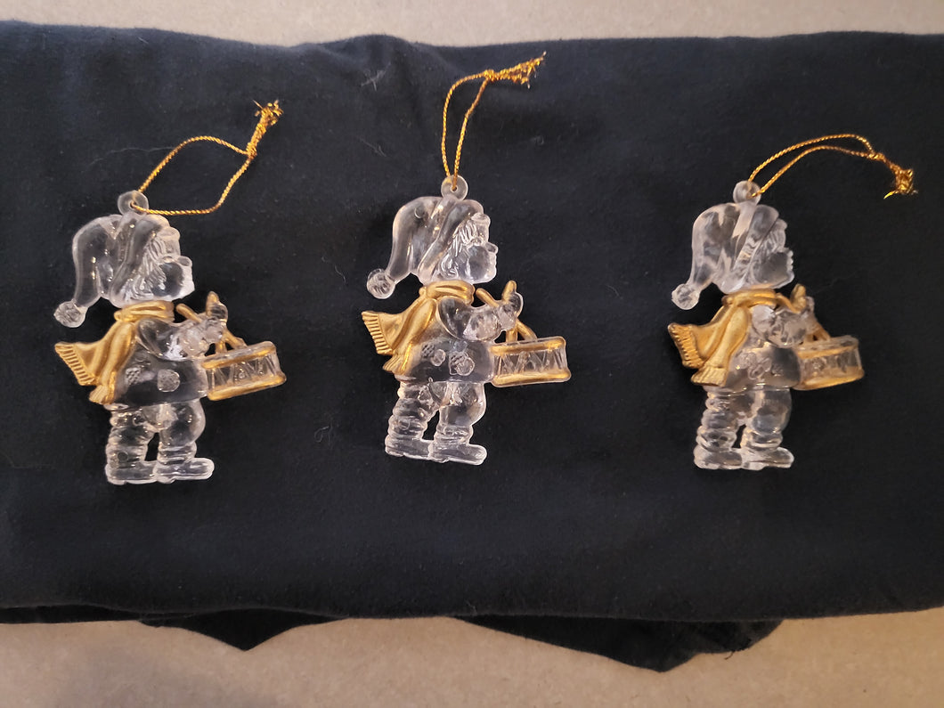 3 Little Drummer Boy Christmas Ornaments