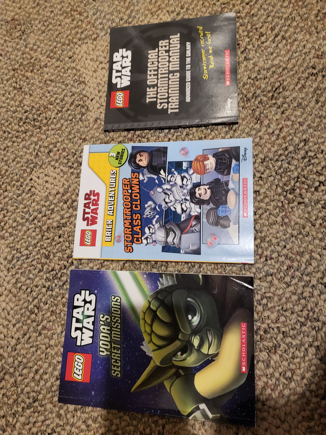 3 Lego StarWars Books Yoda's Secret Missions,