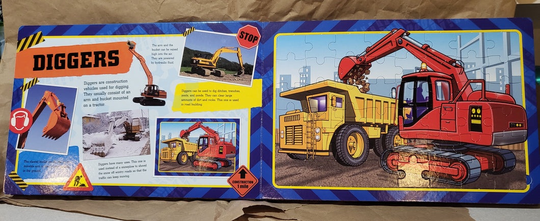 Big Trucks:4- 48 Piece Puzzles & Information Bk