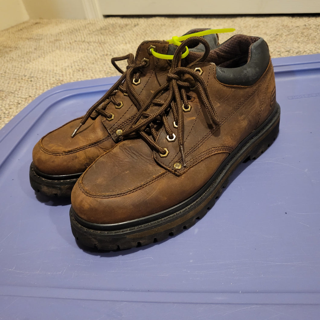 Sketchers brown leather Tie shoes/boots, mens8.5 - size Shoes-Men 8.5