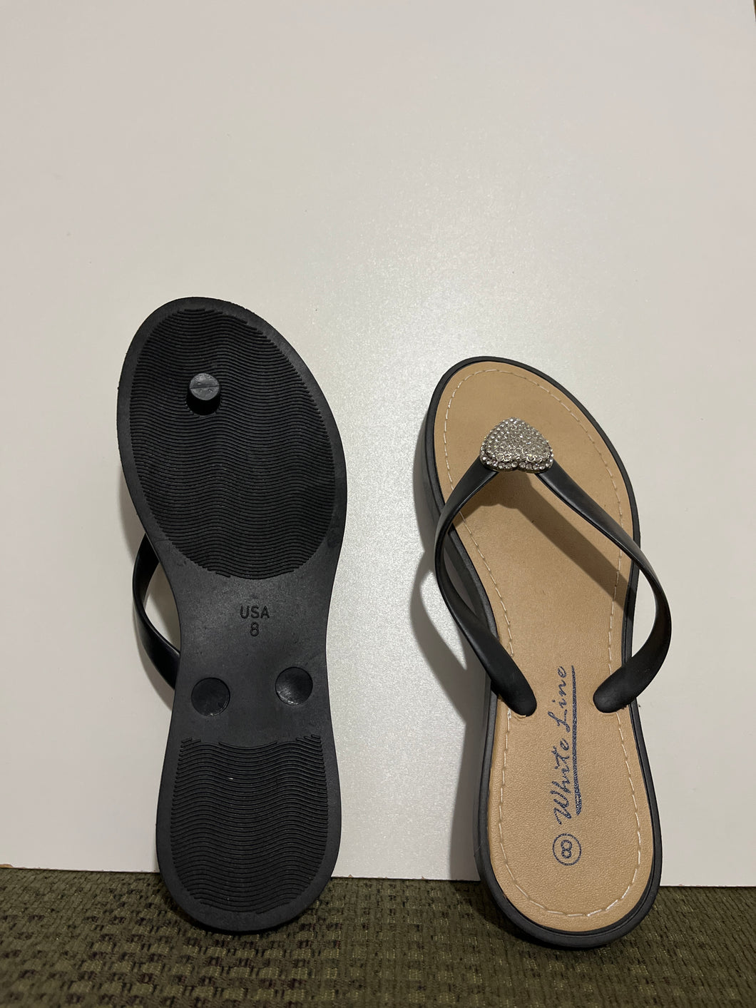 White Line Sandals - size Shoes-Womens 8