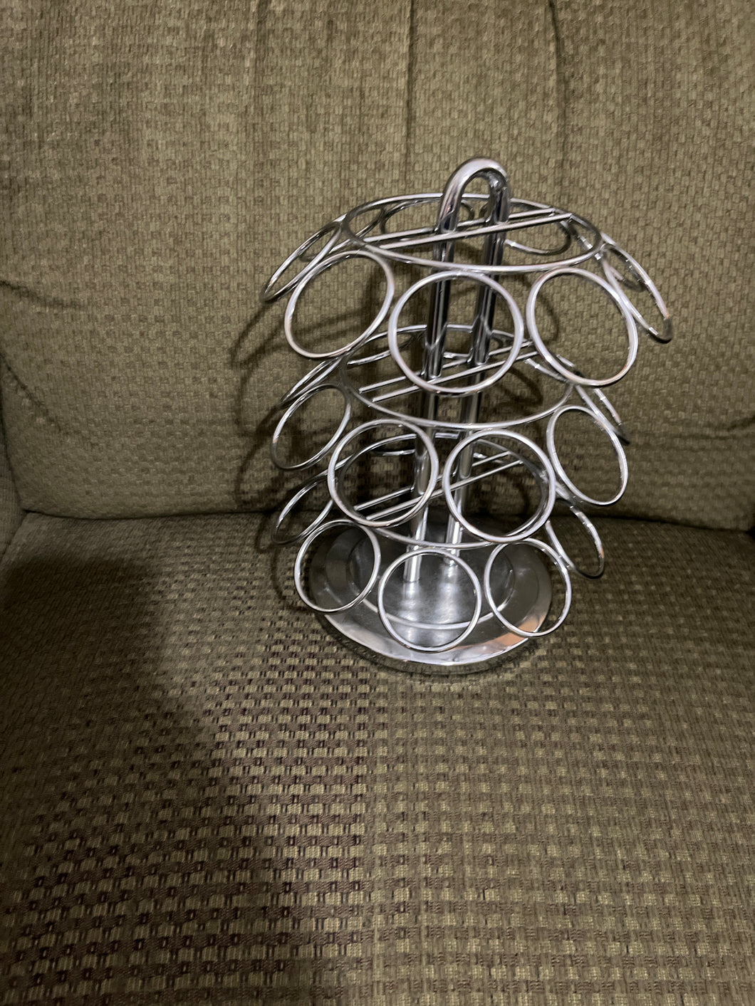 Coffee pod holder silver, turns