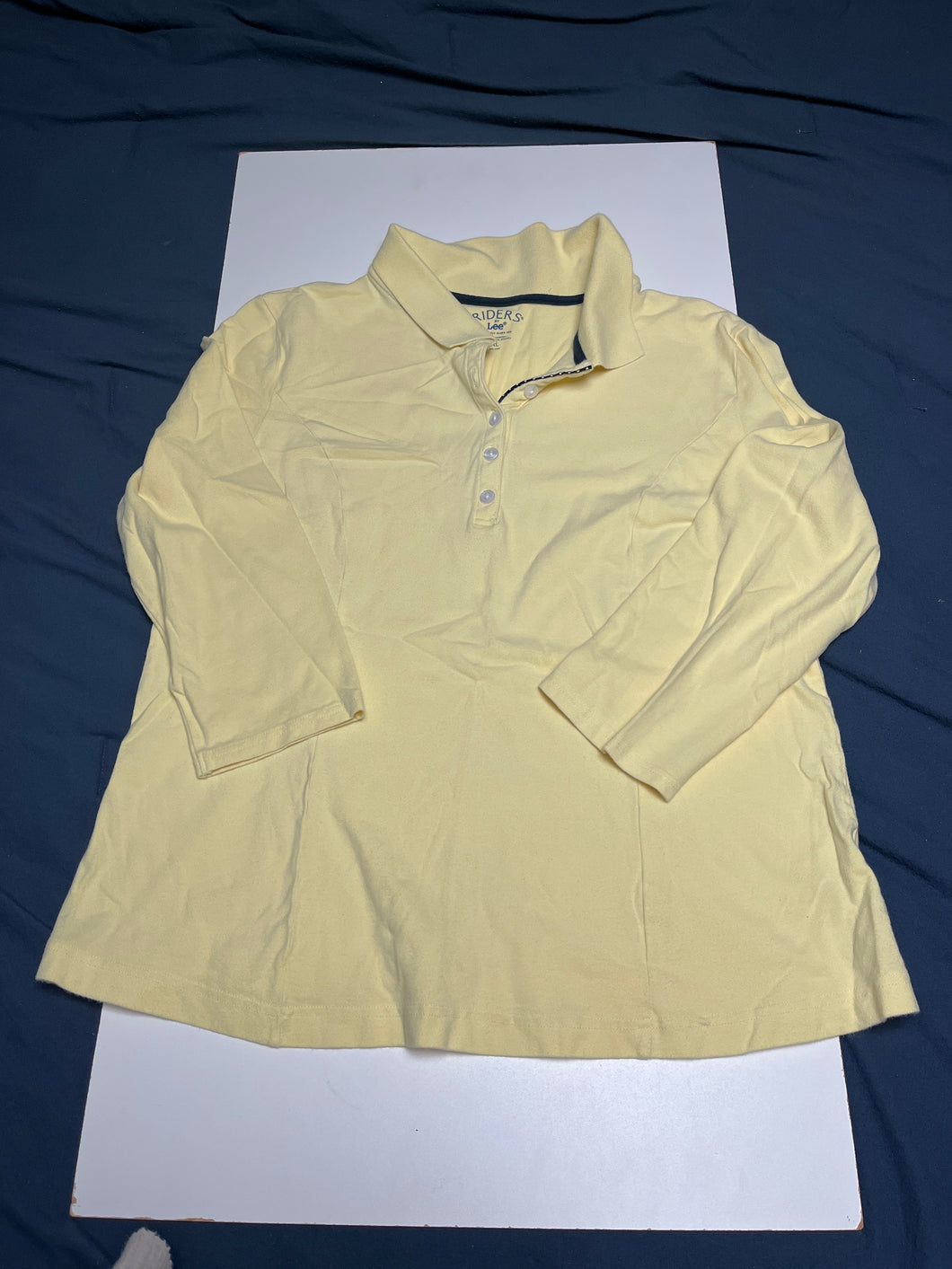 Lee Riders yellow Shirt collar buttons - size Women XL (14)