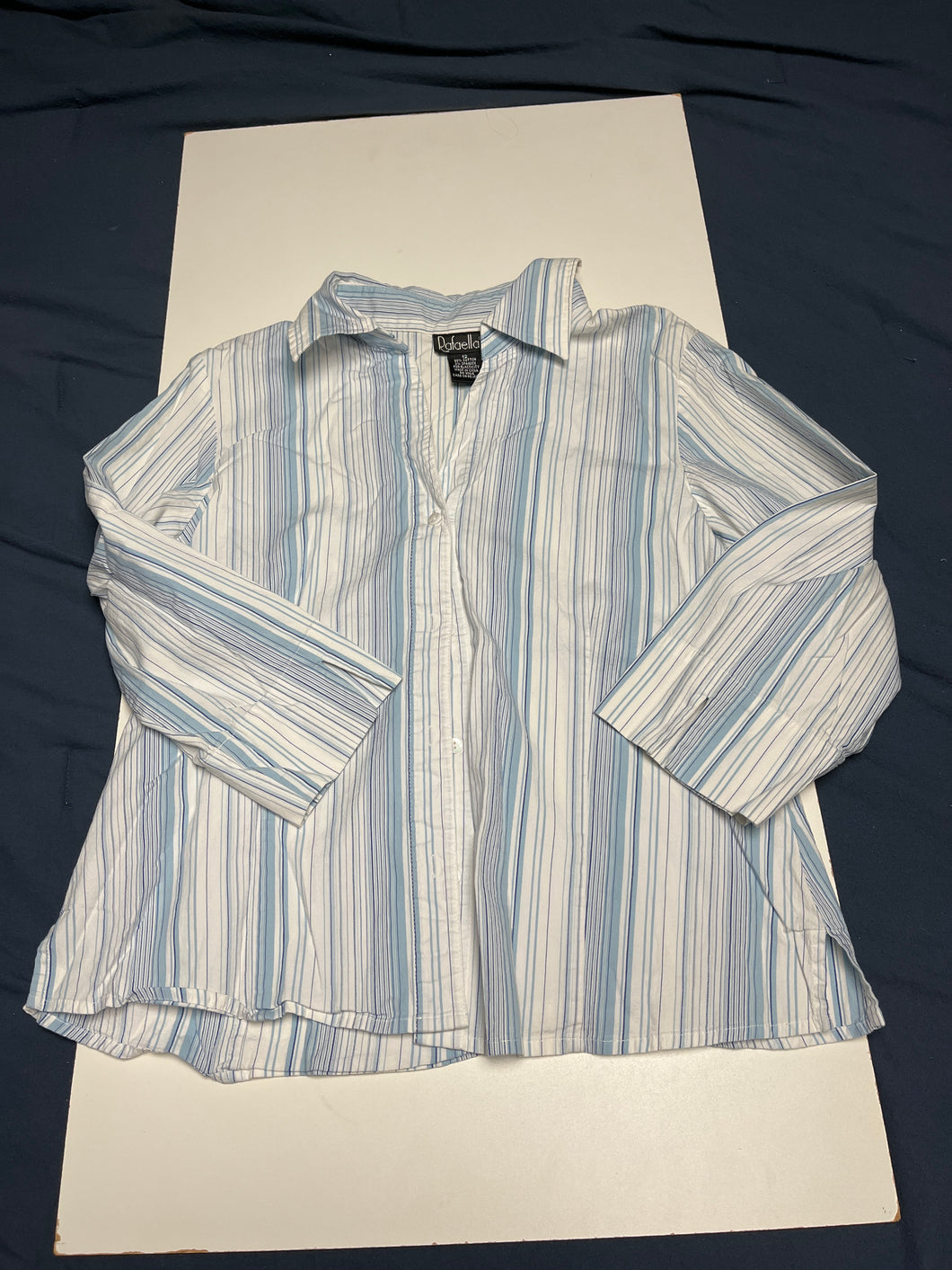 Rafaella blouse Button down stripes - size Women L (12)