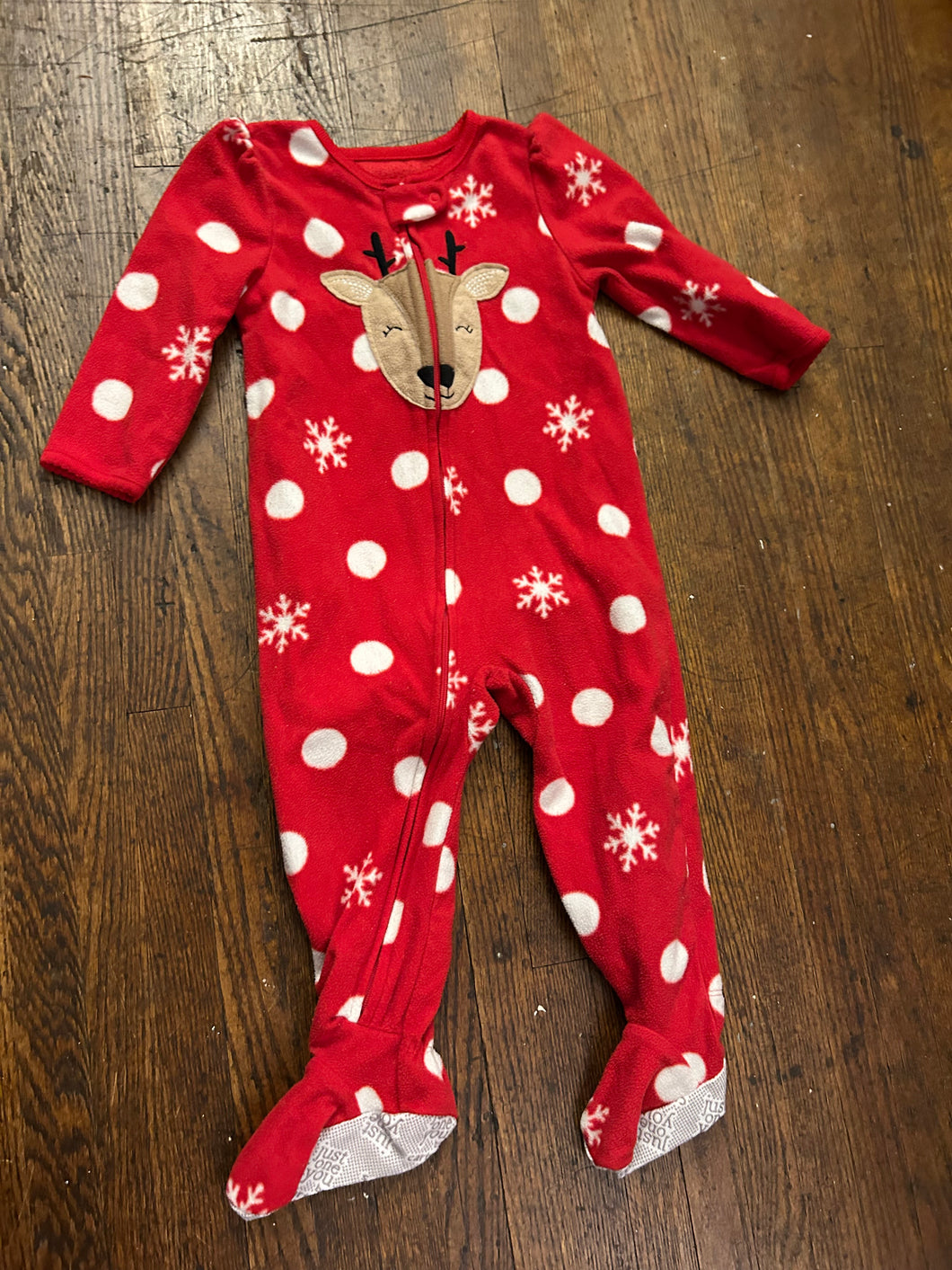 Carters reindeer fleece Sleeper red - size 18 Months