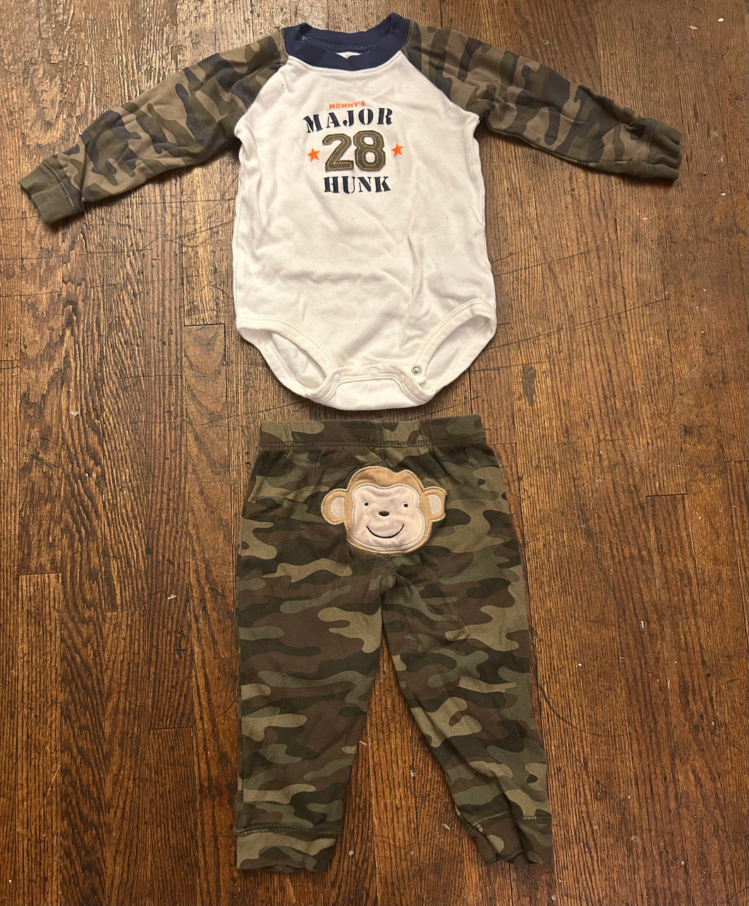 Carters camo hunk set - size 18 Months