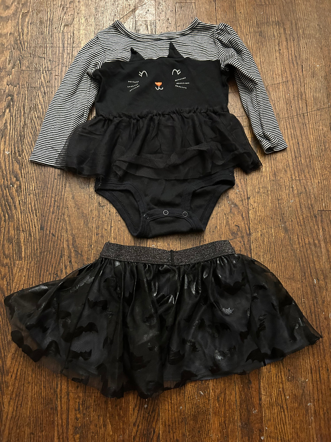Carters black cat with Bat tutu - size 18 Months