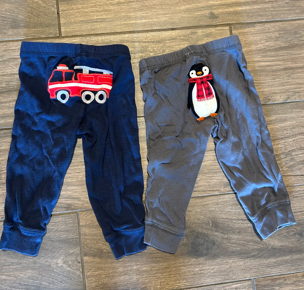 Carters lot of 2 pajama Pants - size 9 Months
