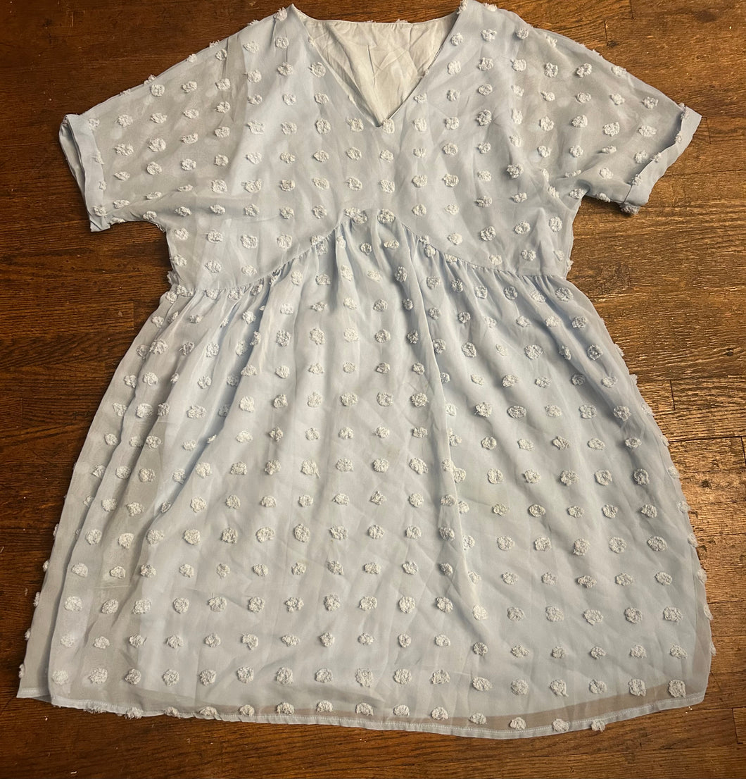 SHEIN swing dress Blue polka dot - size Junior Girls M (7-9)