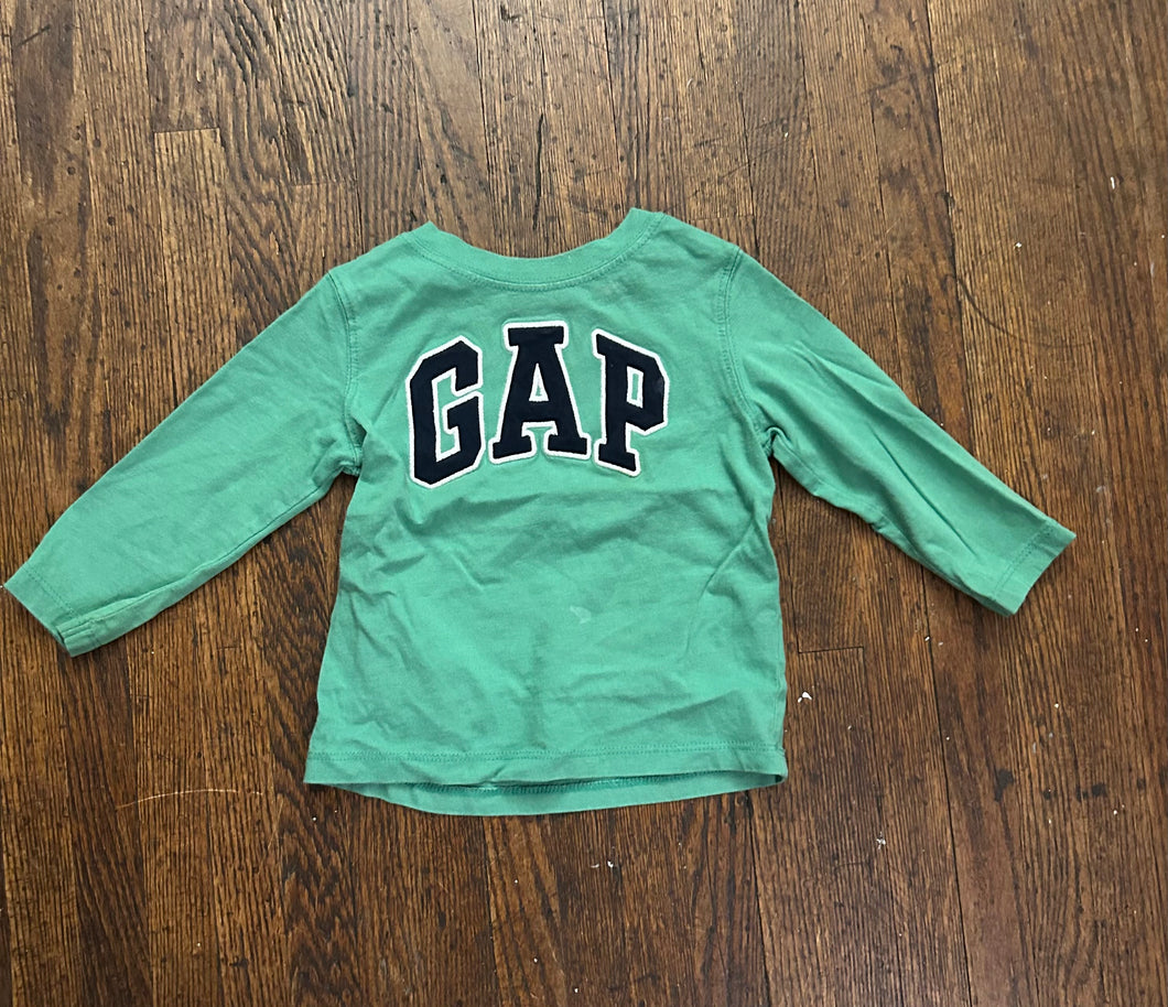 Gap green logo shirt - size 12-18 Months