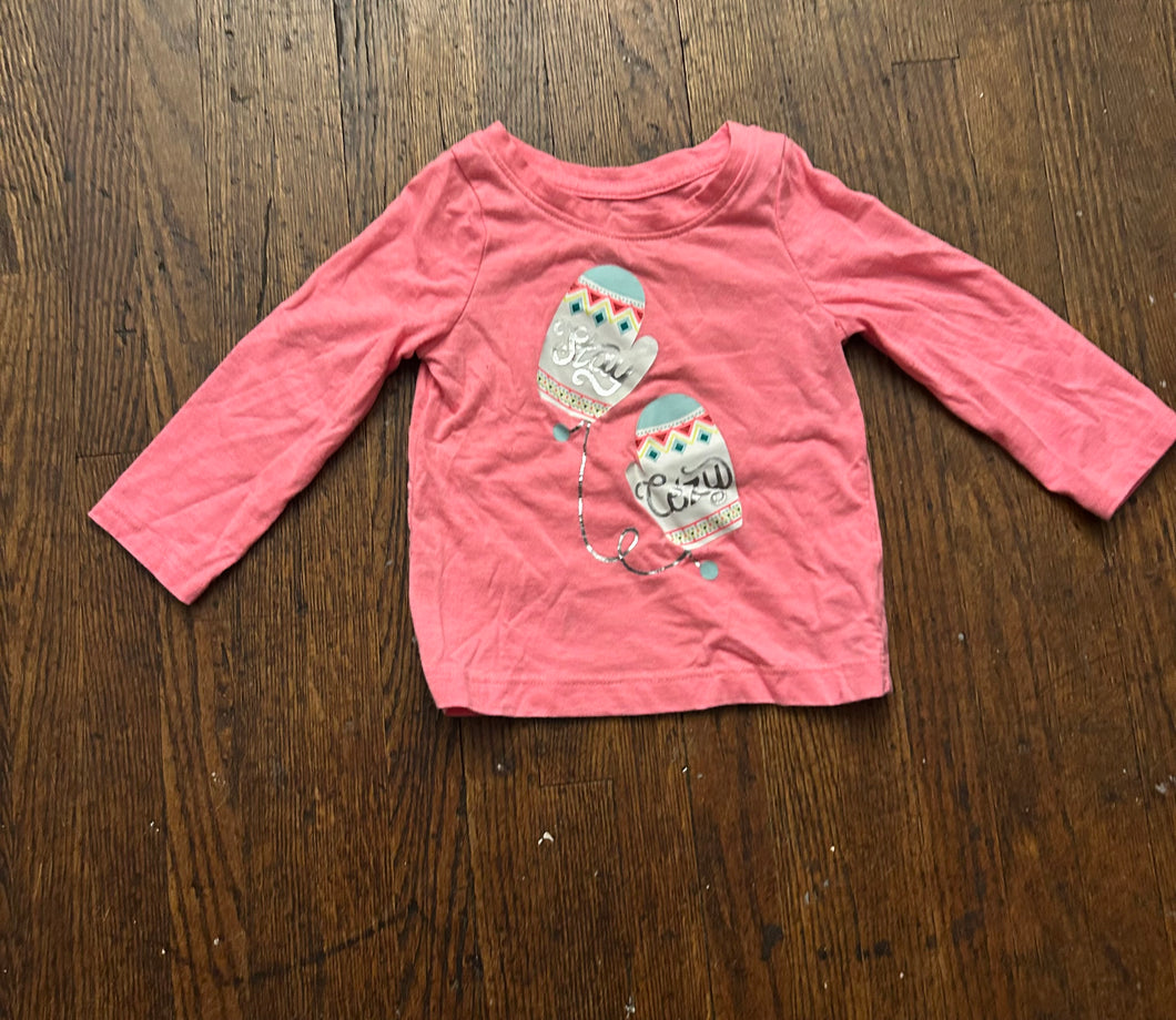 Cat and jack mittens Shirt pink - size 18 Months