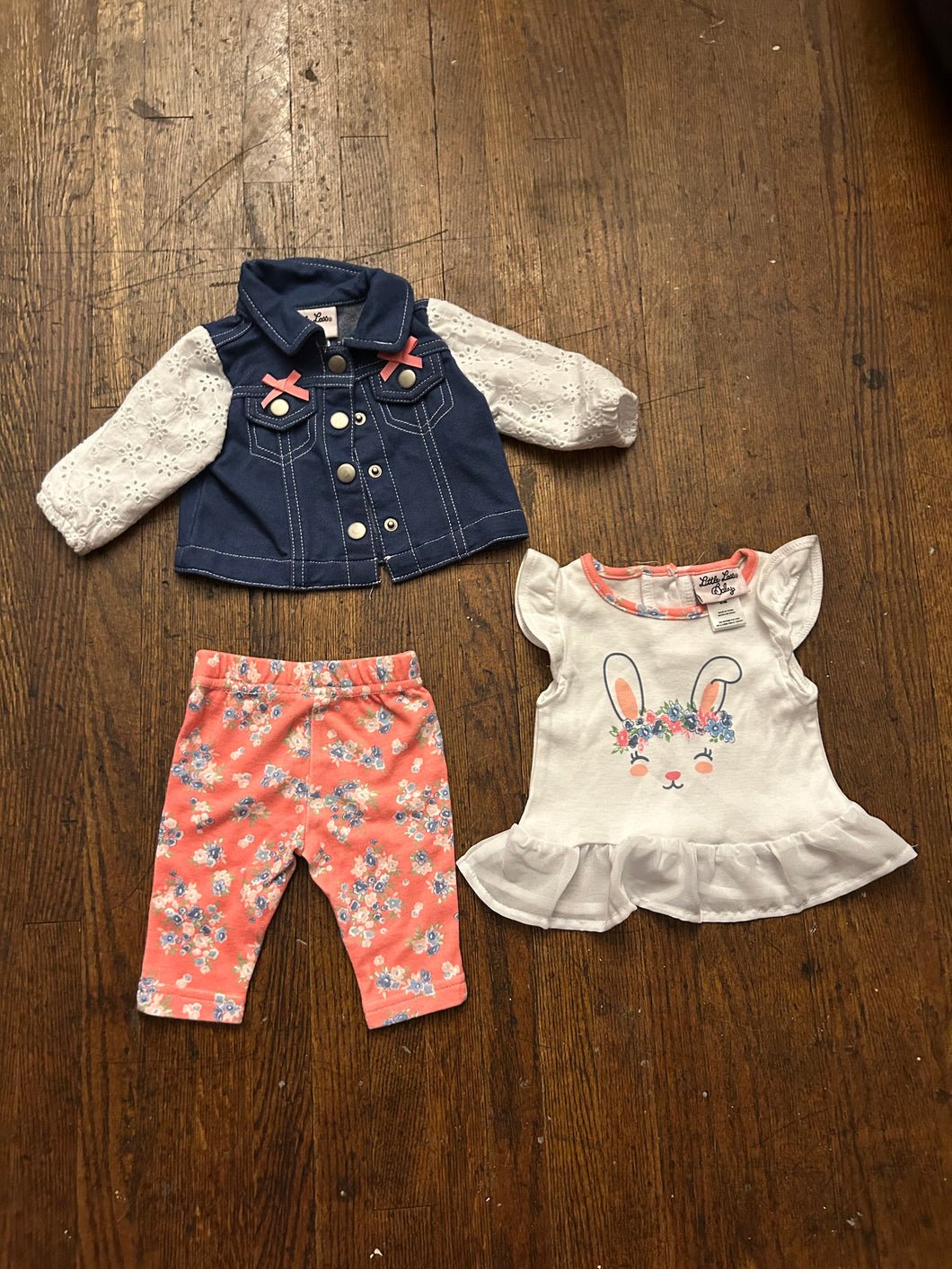 Little lass three piece Set jacket leggings - size 0-3 Months