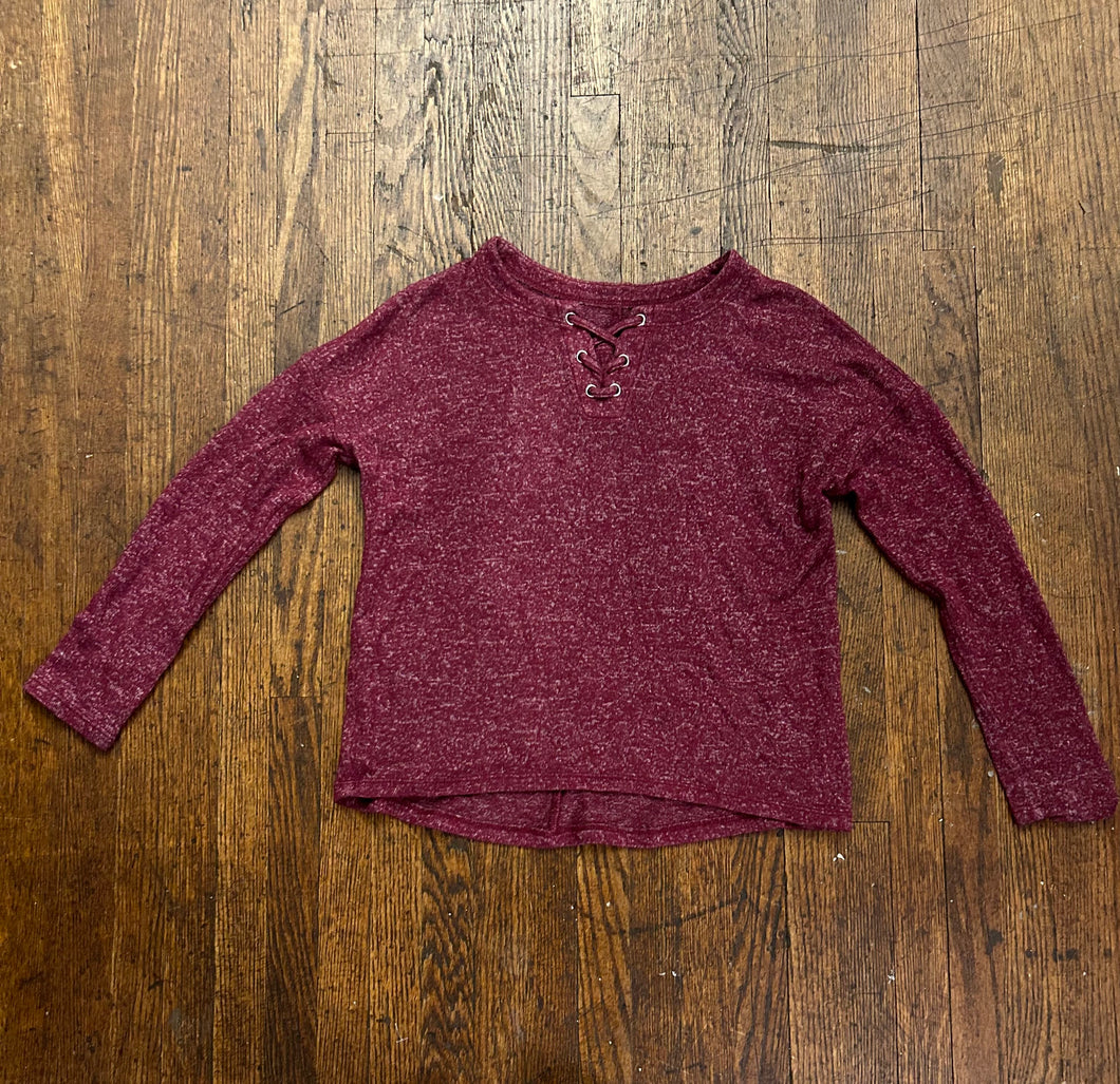 Justice maroon shirt - size Kids 6