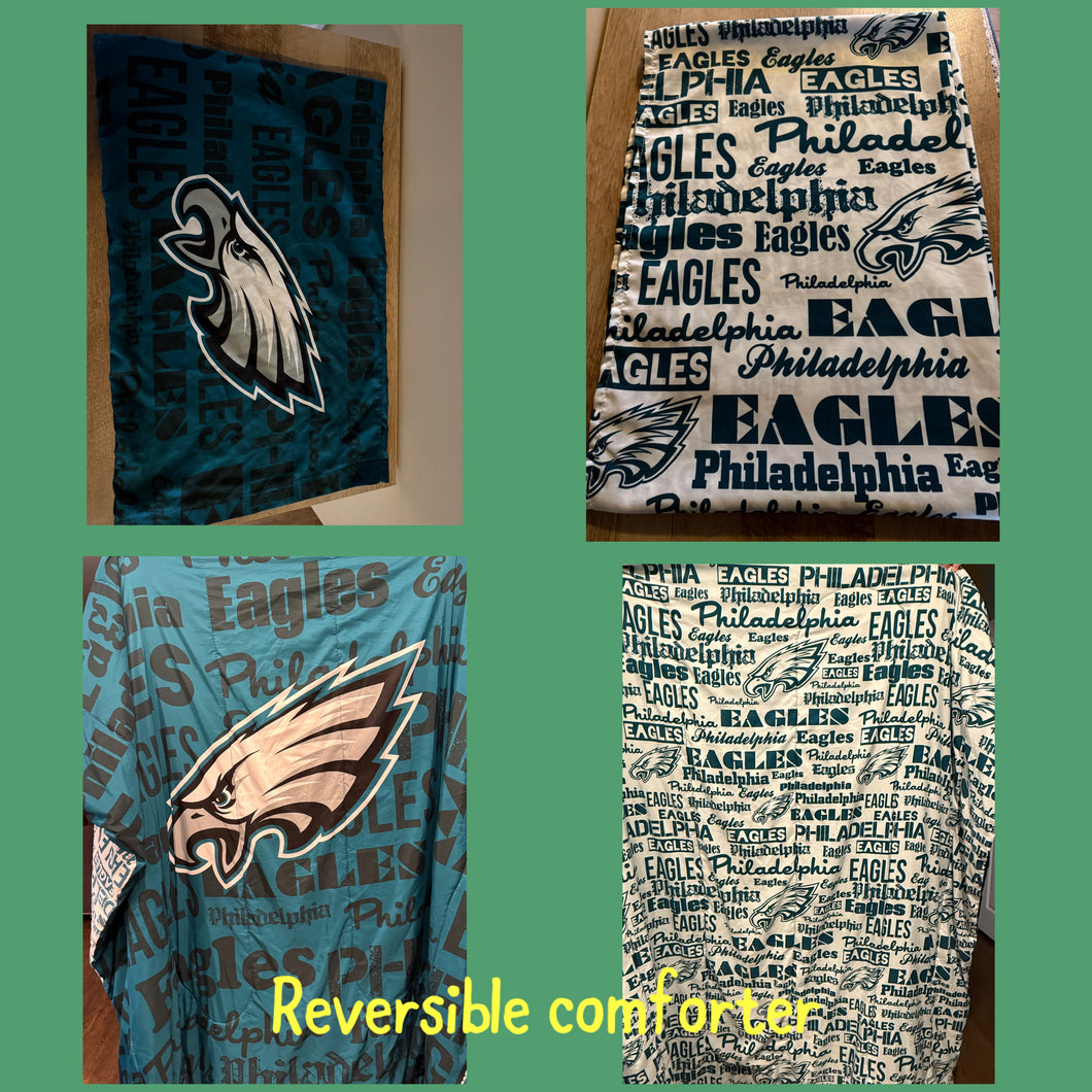 Philadelphia Eagles set Reversible comforter & - size Twin