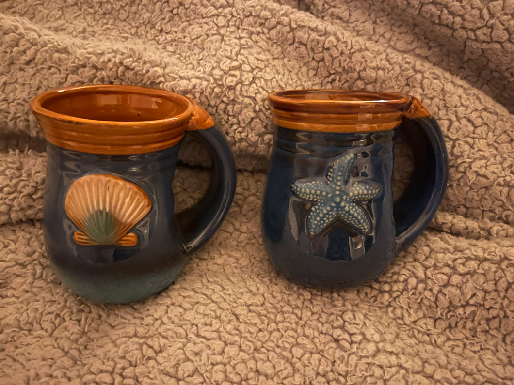 2 ocean-themed mugs NEW