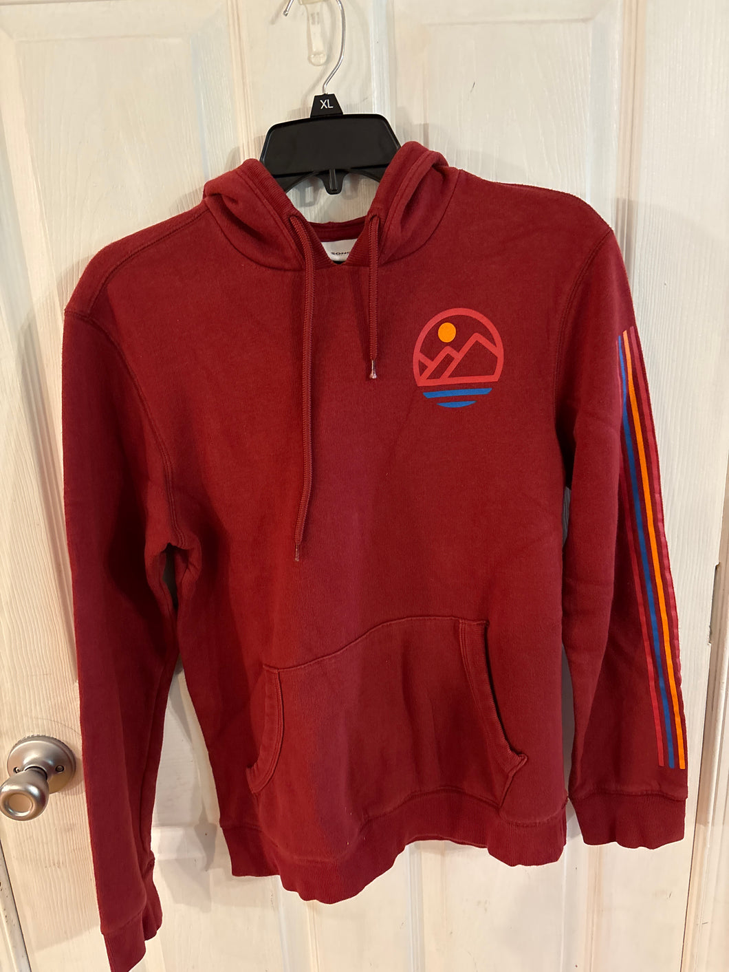 Sonoma hooded sweatshirt Red w design - size Mens S
