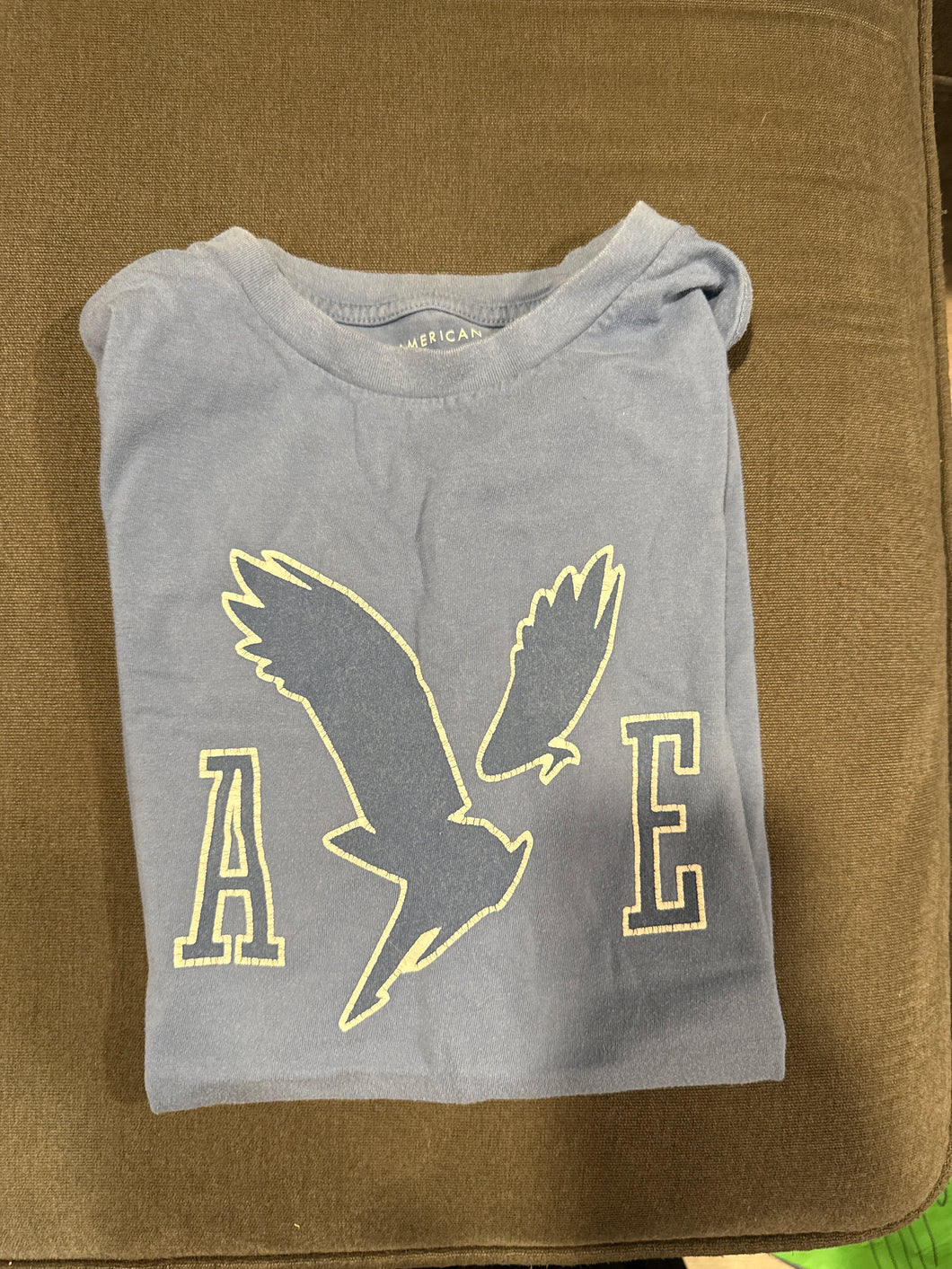AmericanEagle super soft S/s blue logo T shirt - size Mens XS