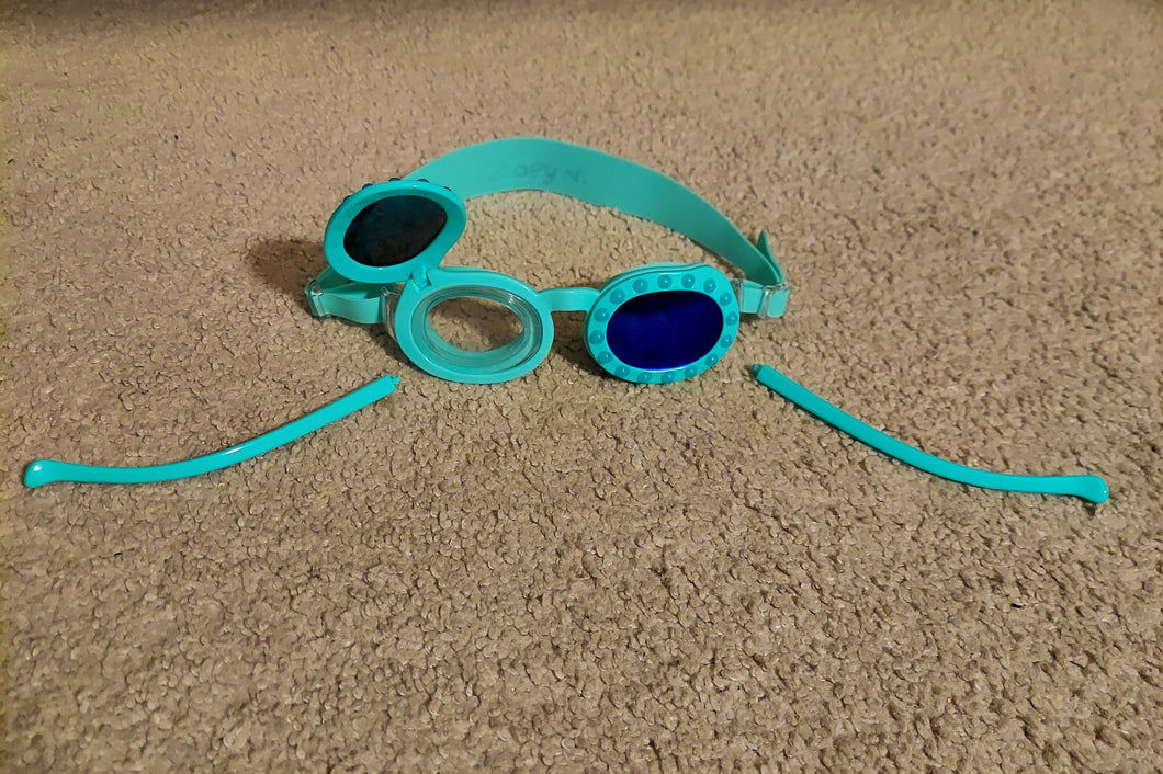 Blue Sunglasses/Goggles Convertible