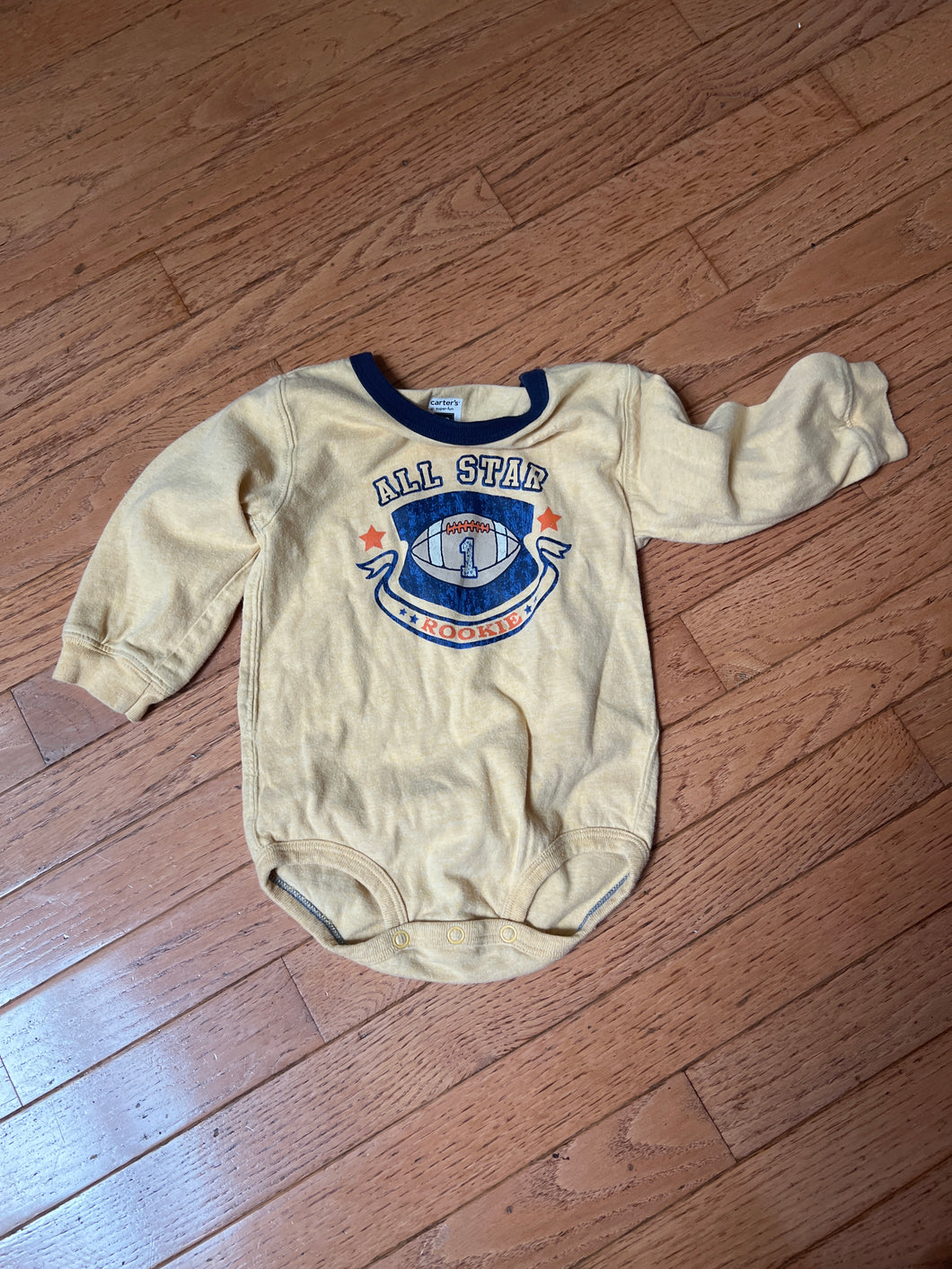 Yellow Football Osie Carters - size 18 Months