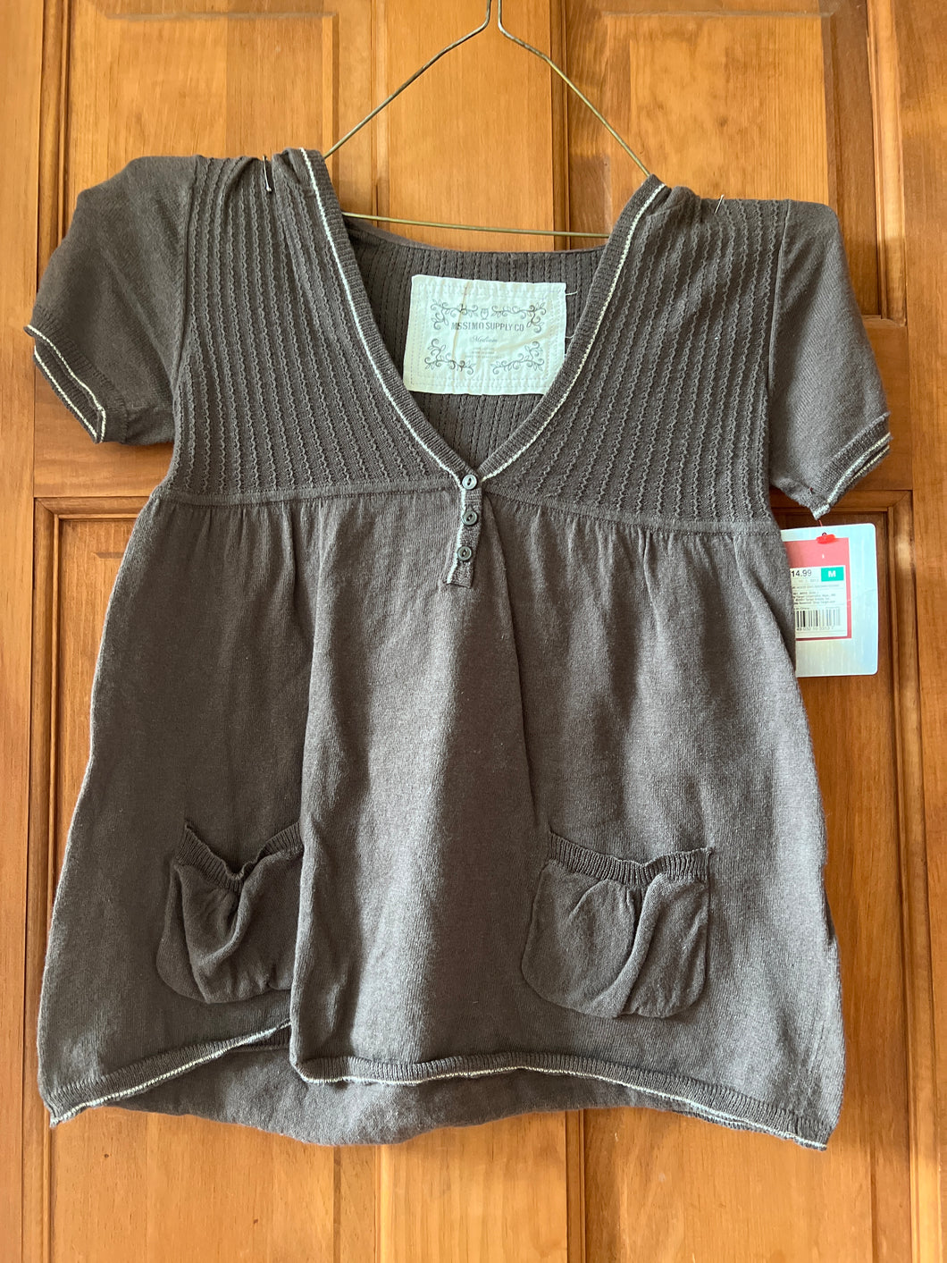 Brown Shirt Mossimo - size Junior Girls M (7-9)