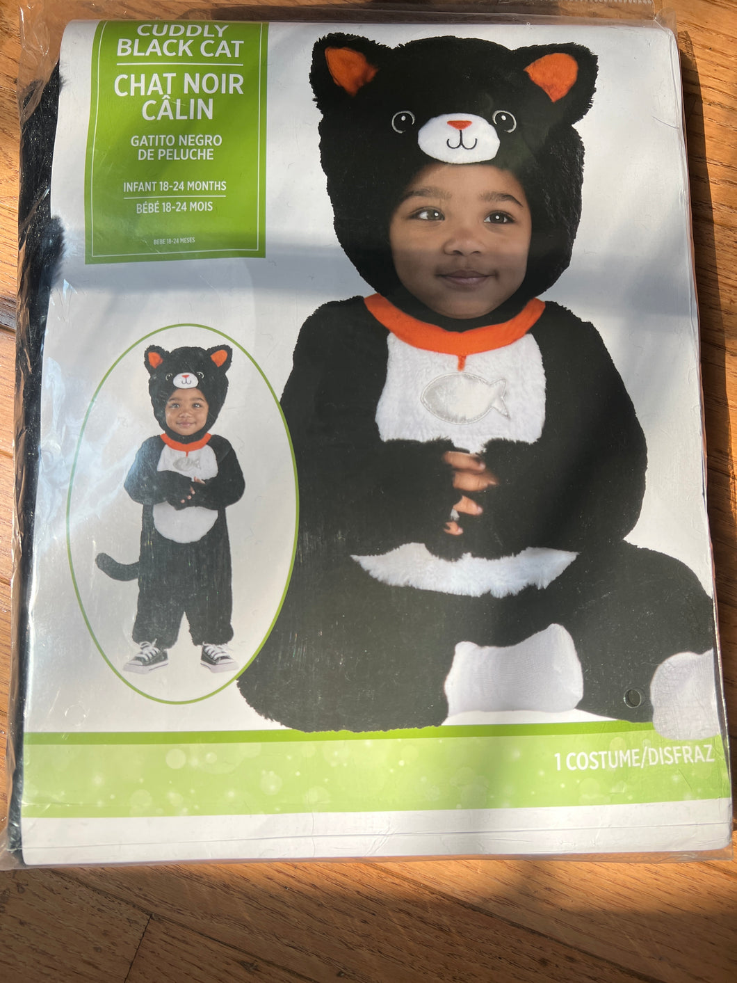 New Cuddly Black Cat - size 18-24 Months