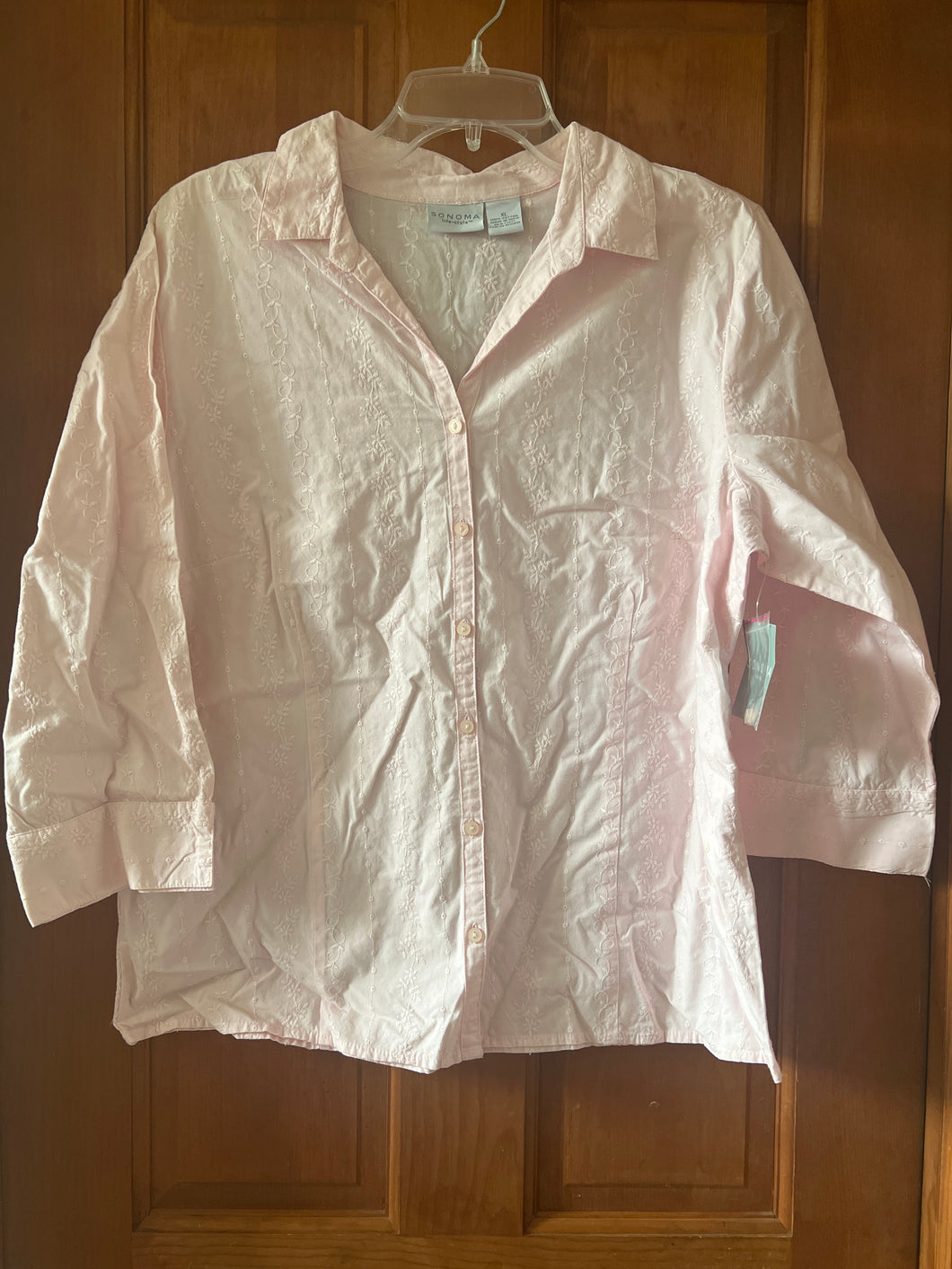 New Ls Pink Button Down Sonoma - size Women XL (14)