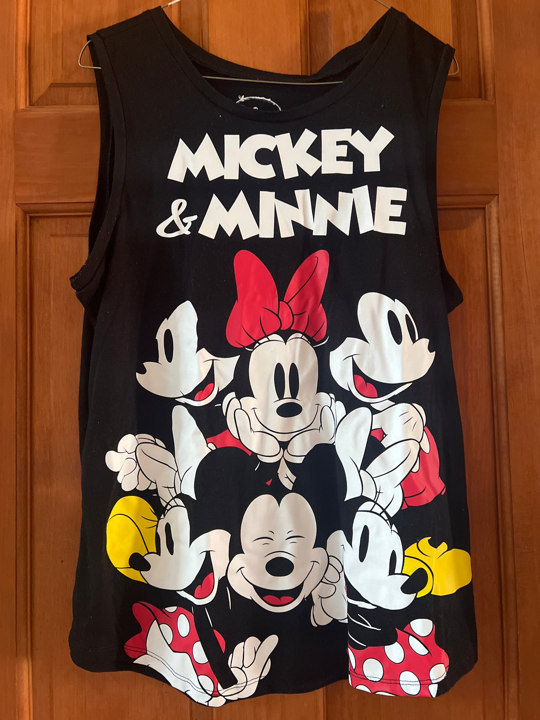 Black Mickey & Minnie Ta Disney - size Junior Girls L (11-13)