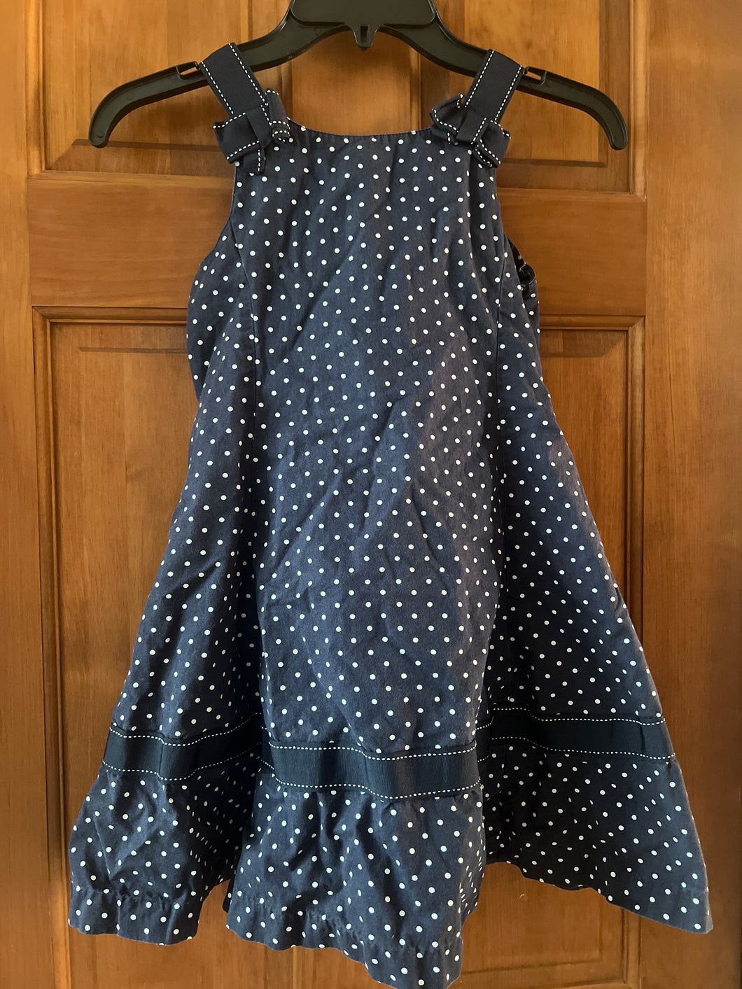 Navy Polka Dot Dress Gymboree - size Kids 7