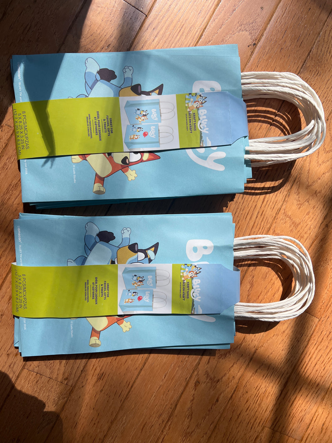 New 2pk Bluey Bags 8ct each