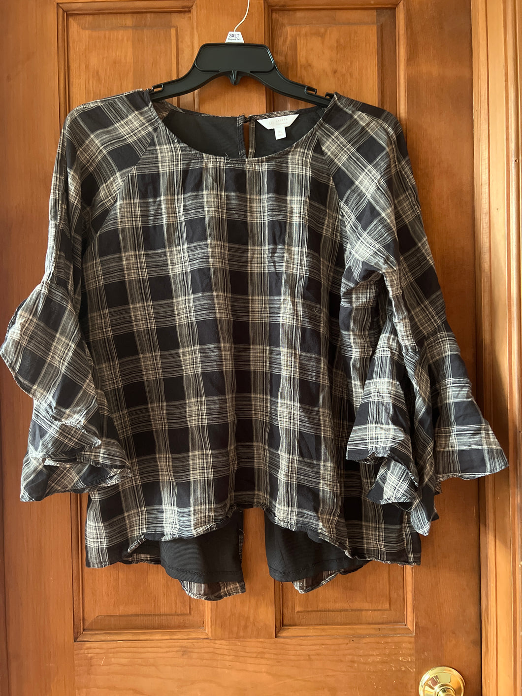 Black/Tan Shirt Lauren Conrad - size Women XL (14)