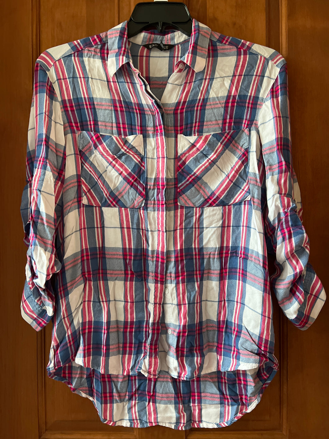 Red/ Blue Flannel Express - size Junior Girls S (3-5)