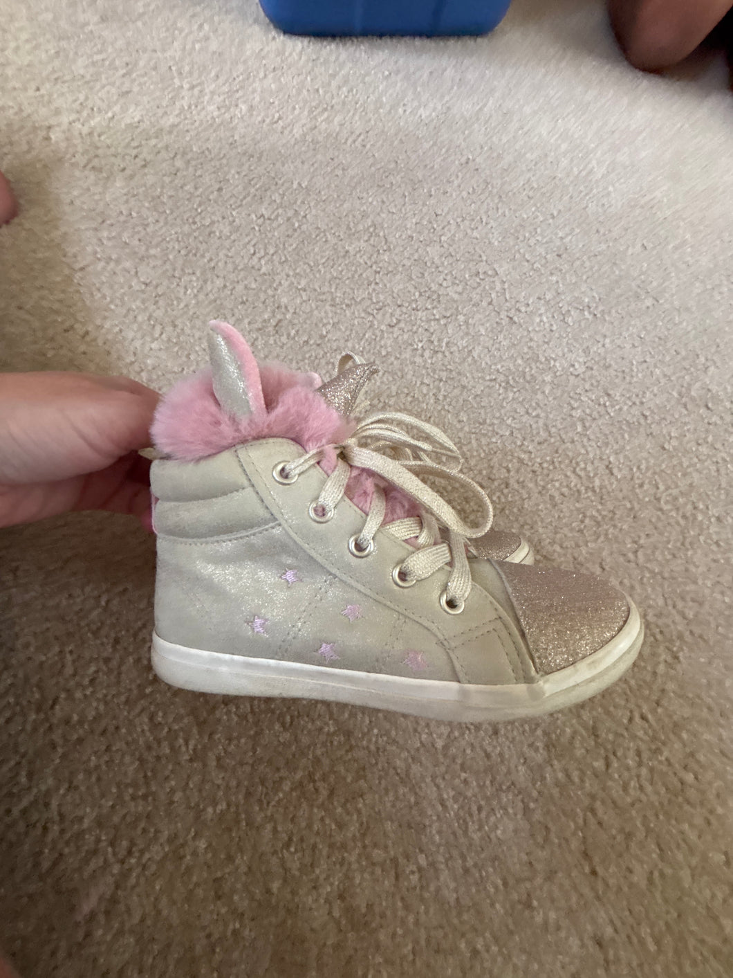 Cat & Jack gold Unicorn sneakers - size Shoes-youth   12