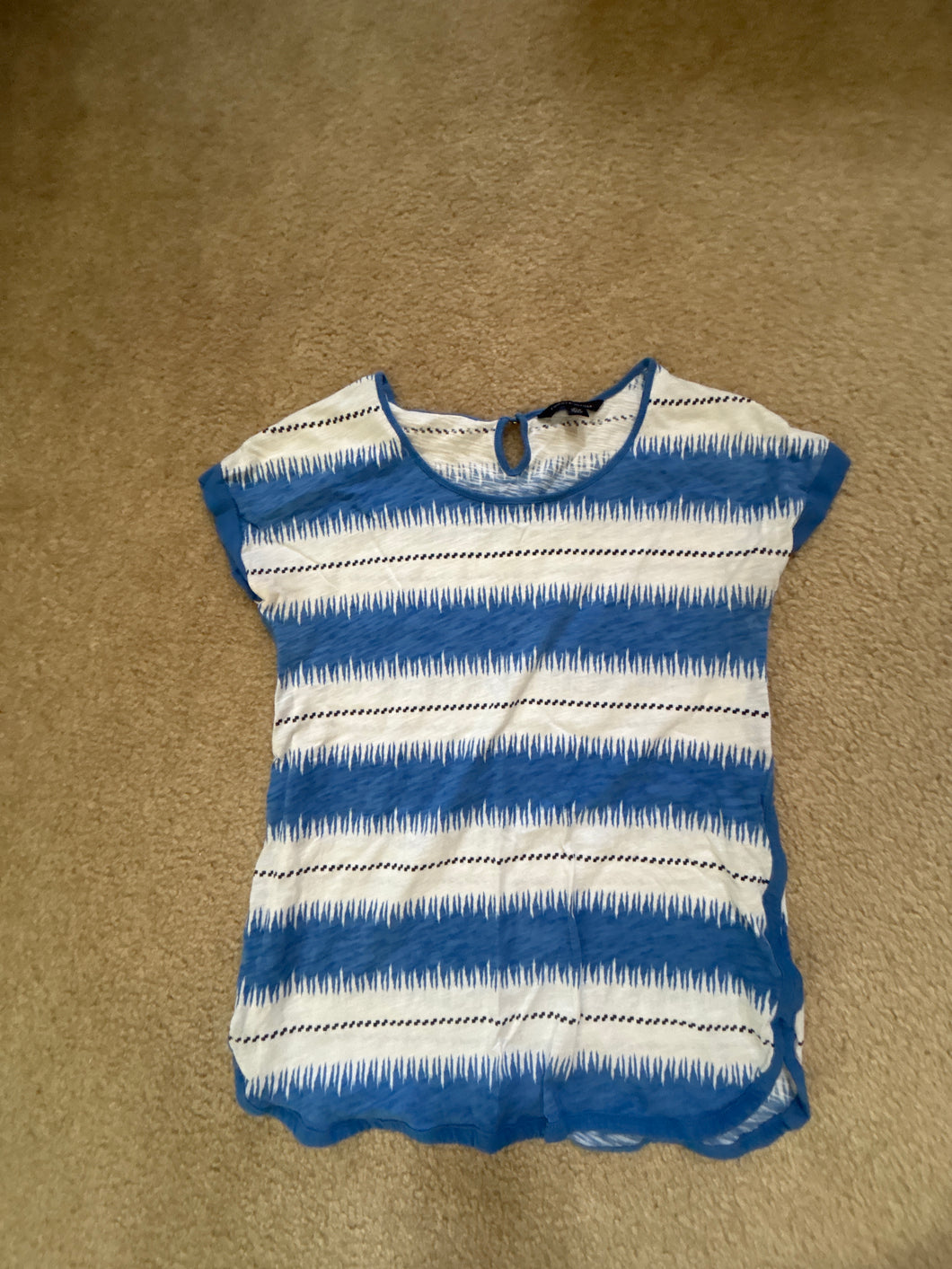 Tommy Hilfiger white & blue striped shirt - size Women XS (0-2)