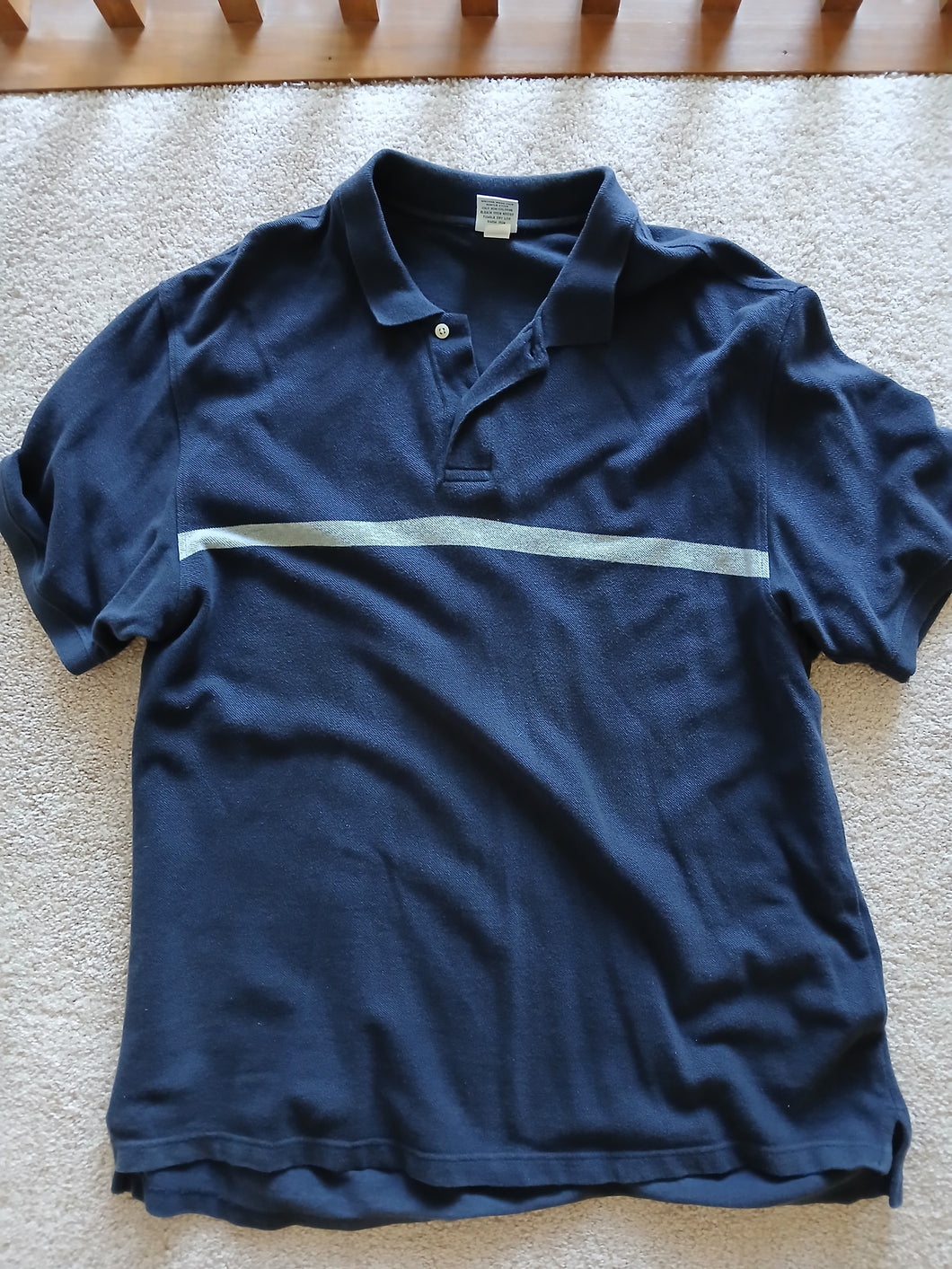 Old Navy Navy Polo w/Grey Stripe - size Mens XL