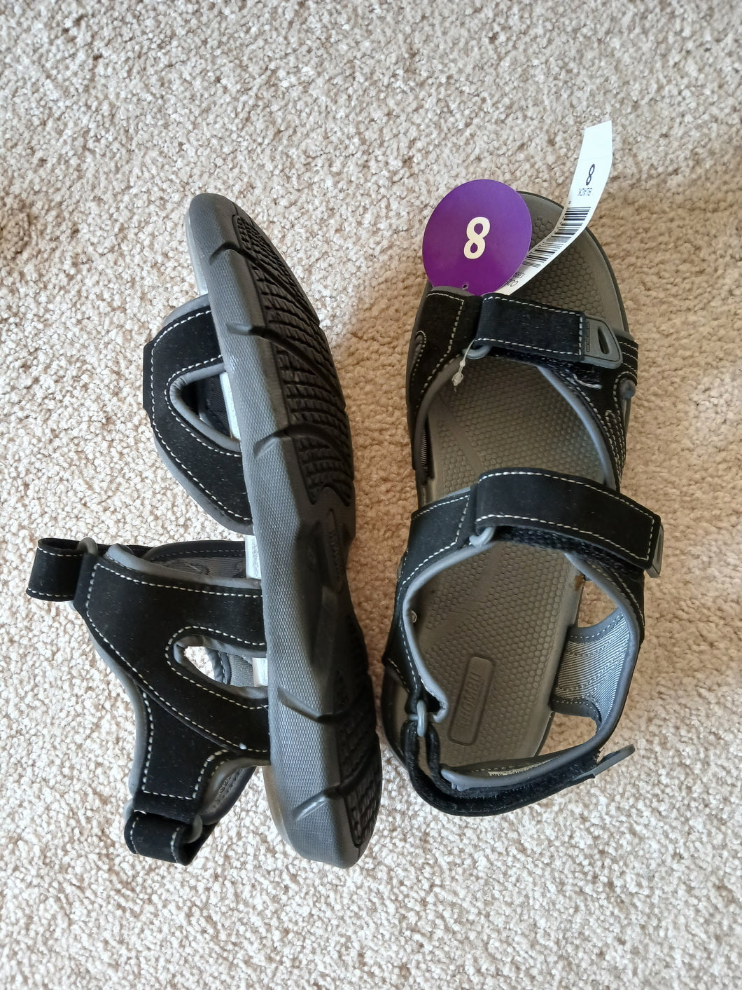 Costco NWT Black Sandals - size Shoes-Womens 8
