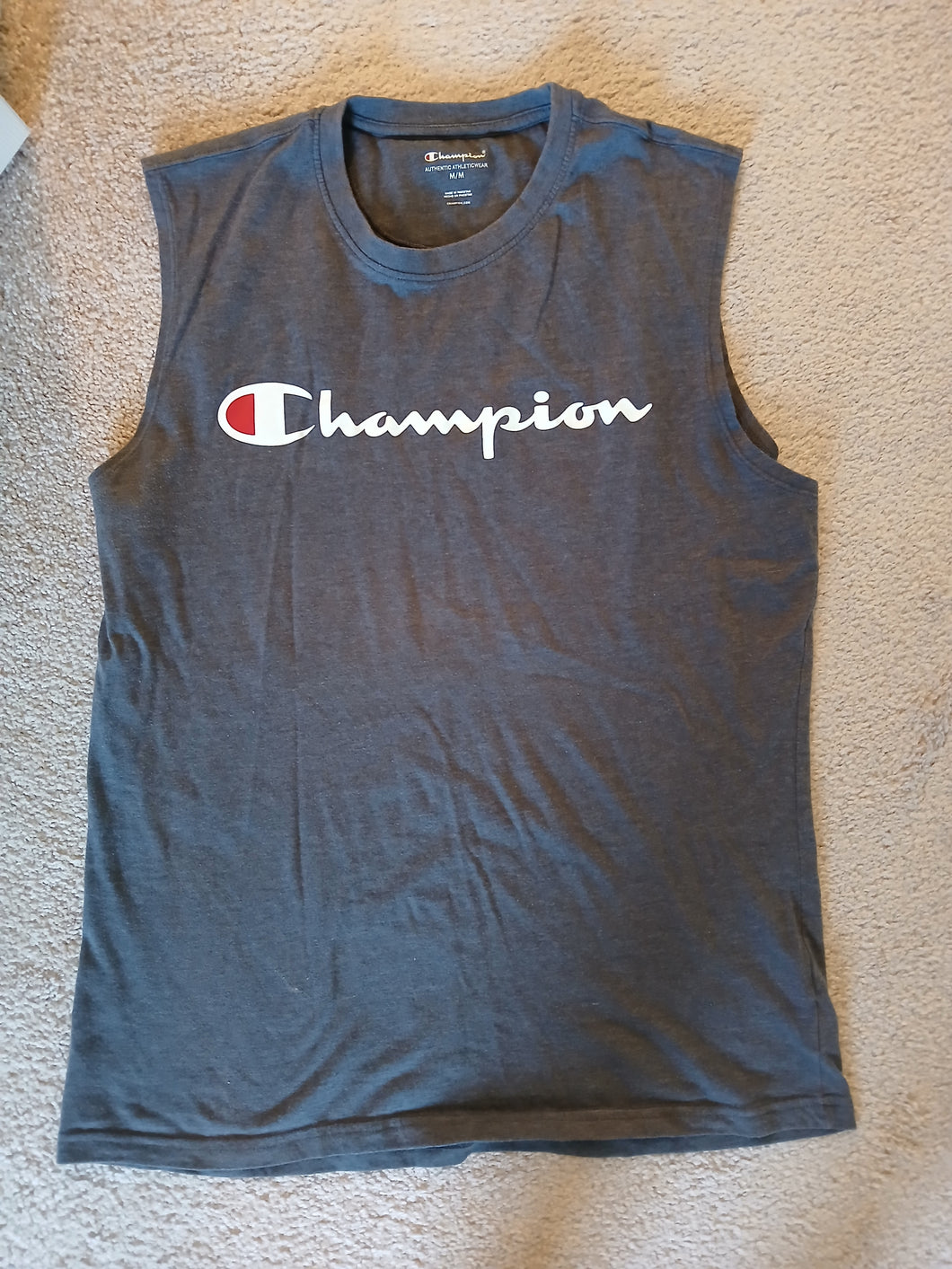 Champion Grey Sleeveless - size Mens M