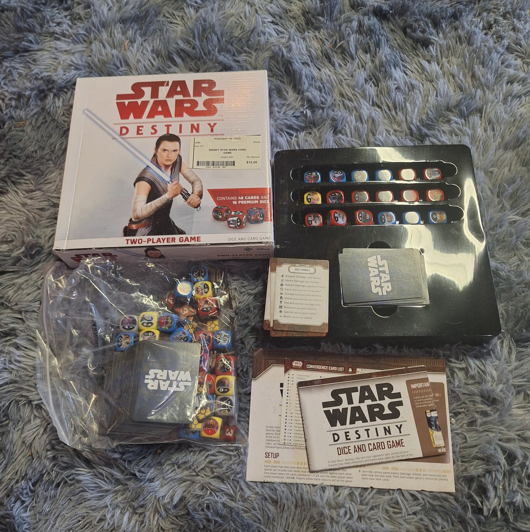 DISNEY STAR WARS DESTINY CARD & DICE GAME W/EXTRA