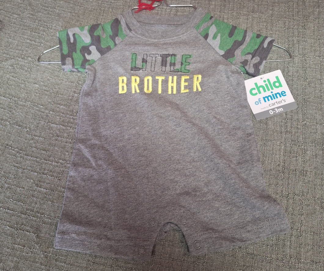 NWT CHILD OF MINE CAMO L LITTLE BROTHER 0-3M - size 0-3 Months