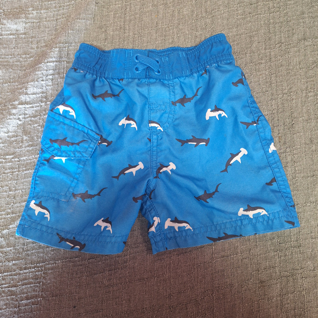 JOE BOXER BLUE SHARK SWIM TRUNKS - size 18 Months