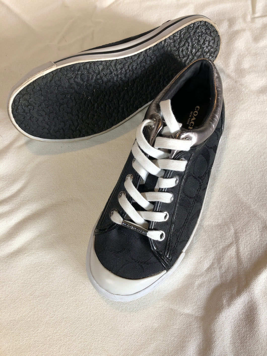 Coach sneakers Black w/ silver trim - size Shoes-Womens 7