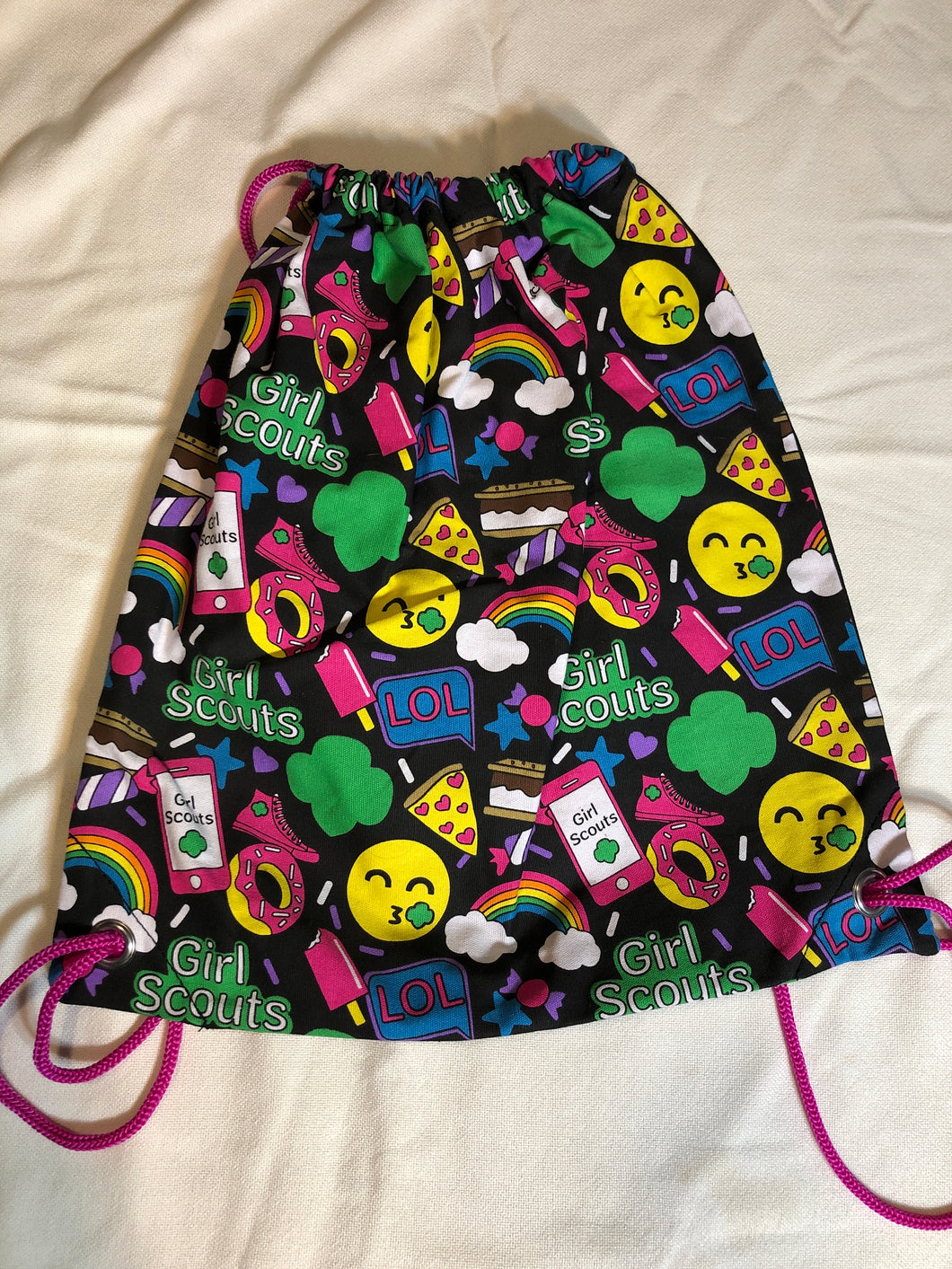 Girl Scout drawstring About 15L x 14 W