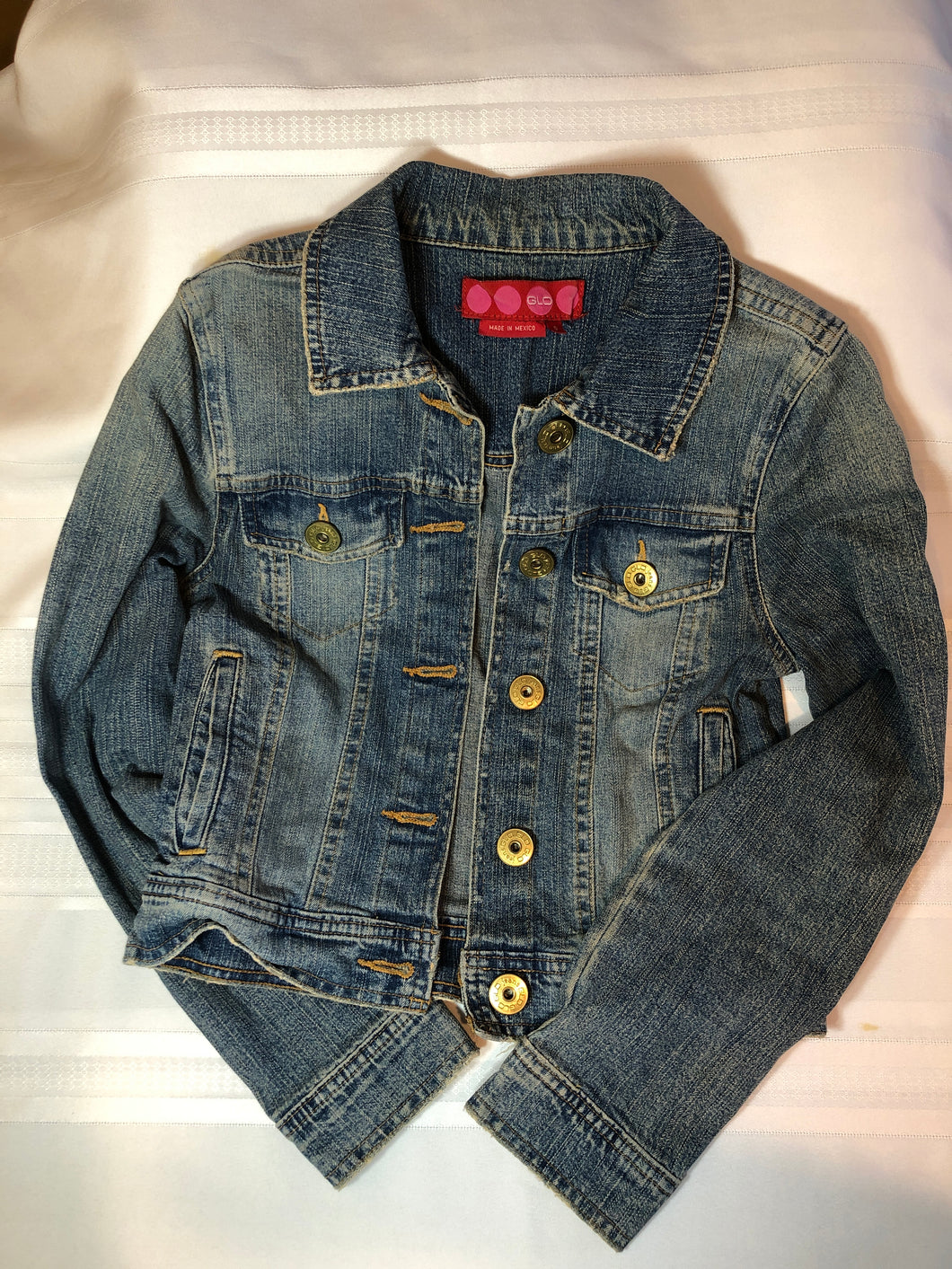 Glo Jean jacket Gold buttons - size Junior Girls S (3-5)