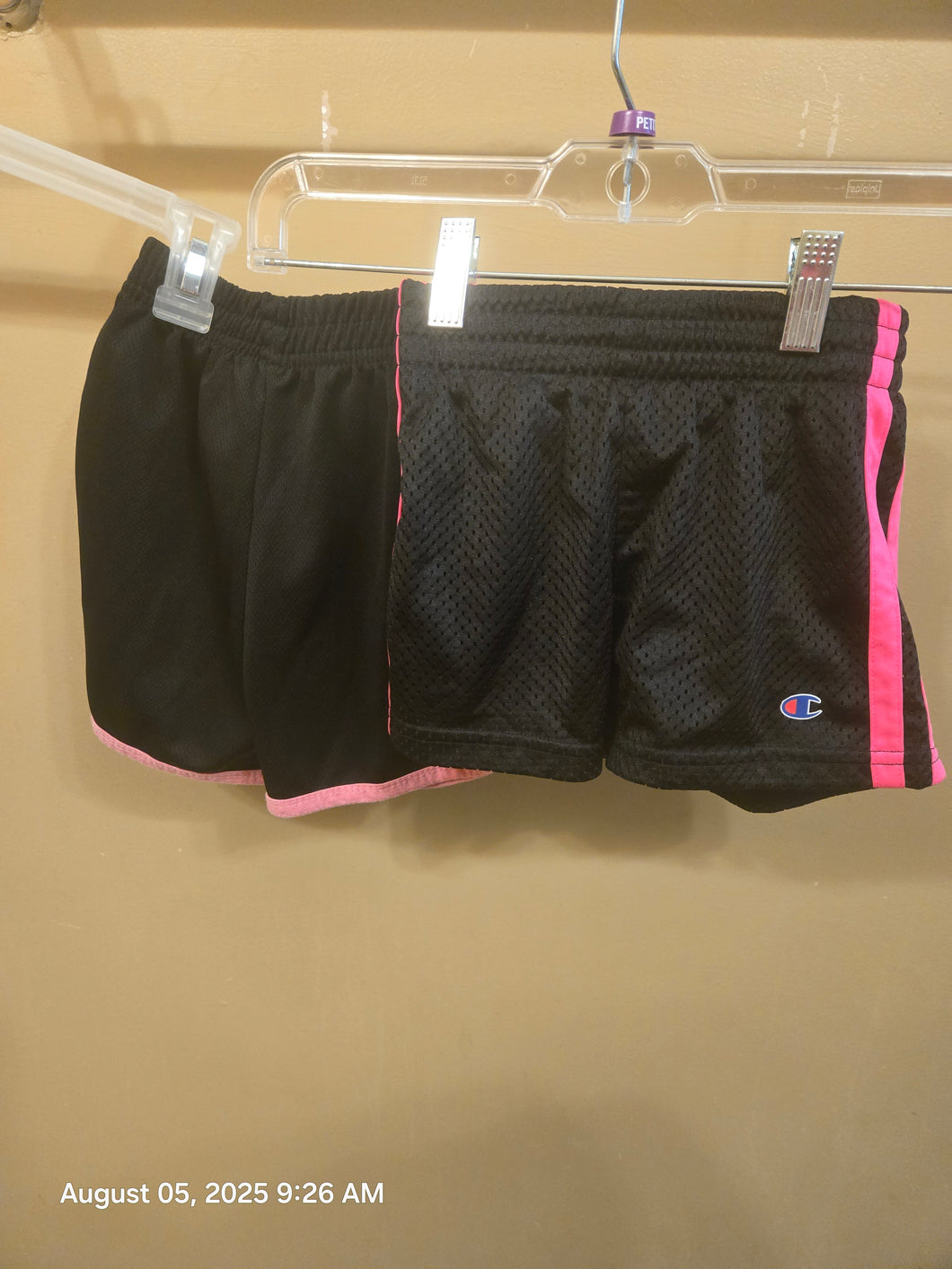 Champion Athletic Wear 2 Pack Shorts Black Pink - size 5T/5
