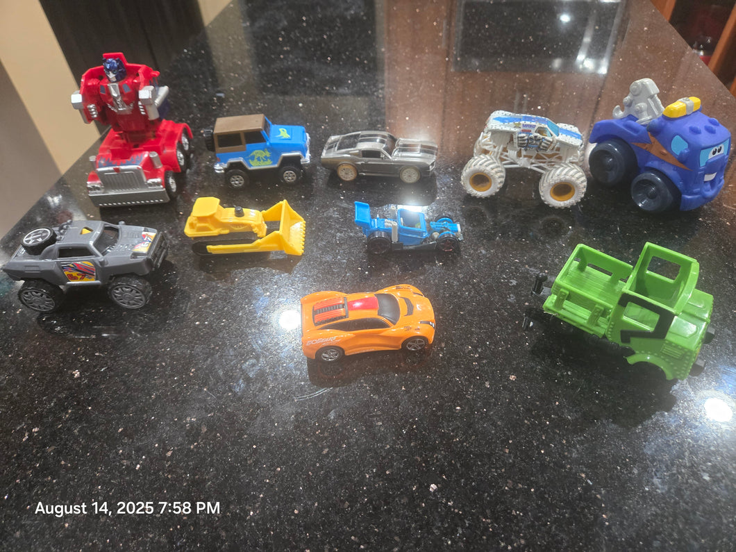 Cars Trucks Dinosaur Transformers 10 Pack Set
