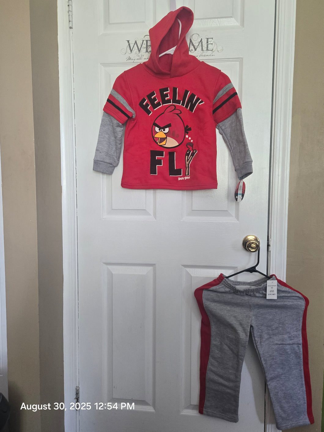 Angry Birds Feelin' Fly 2pc NWT Sweatsuit Outfit - size 5T/5