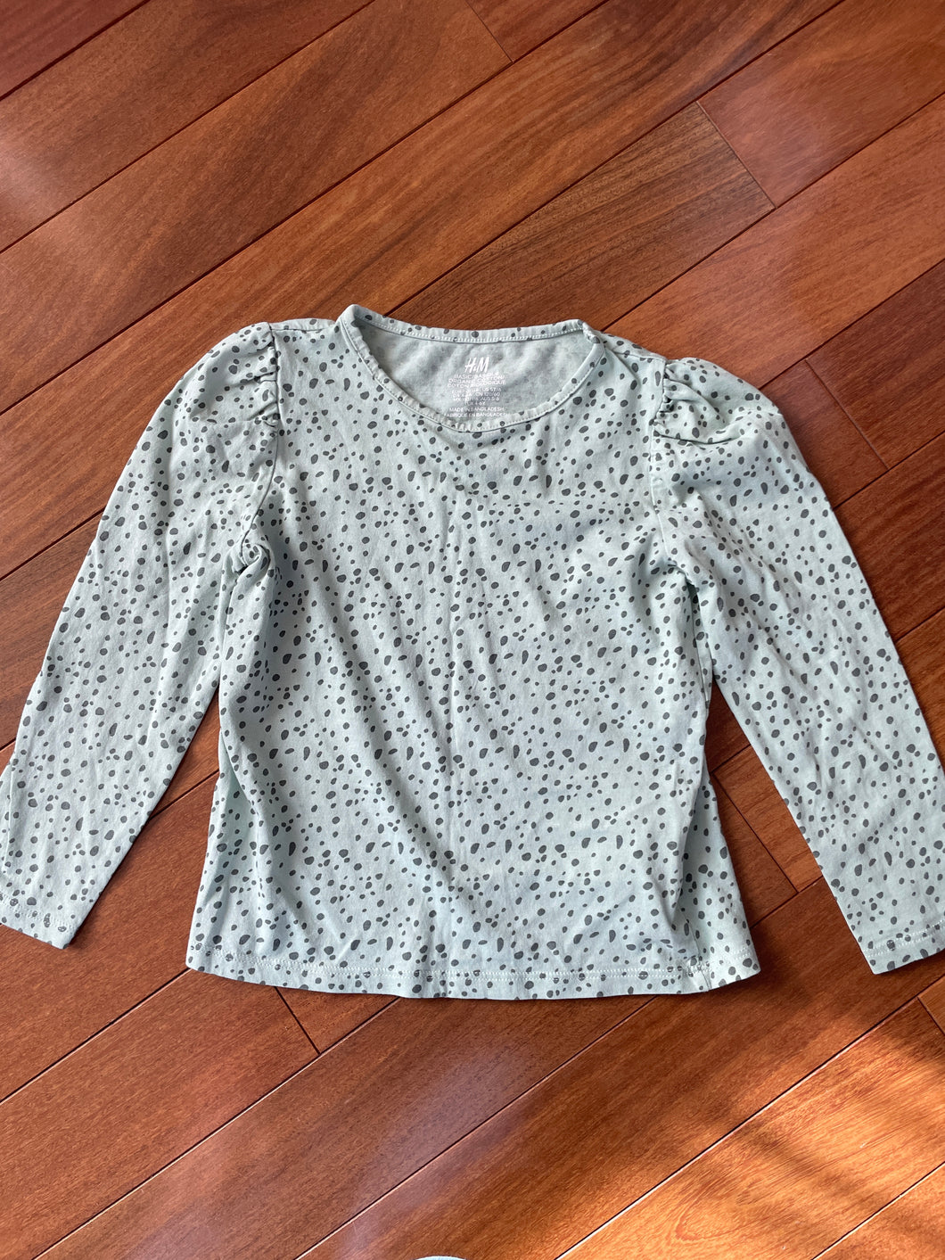 H&M green long sleeve Top - size 5T/5