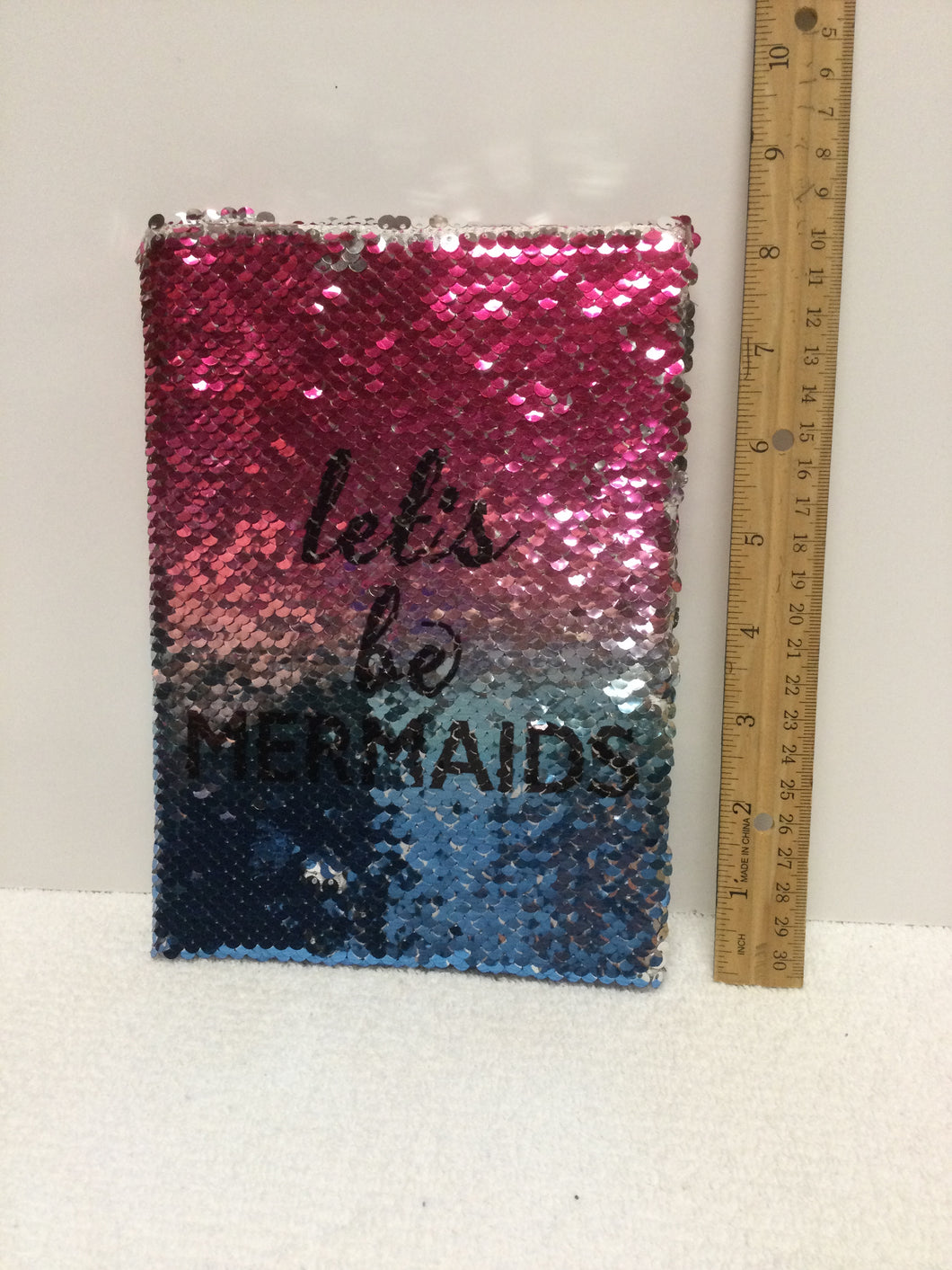 Flip Sequin Journal Let'sBe Mermaids, Silver